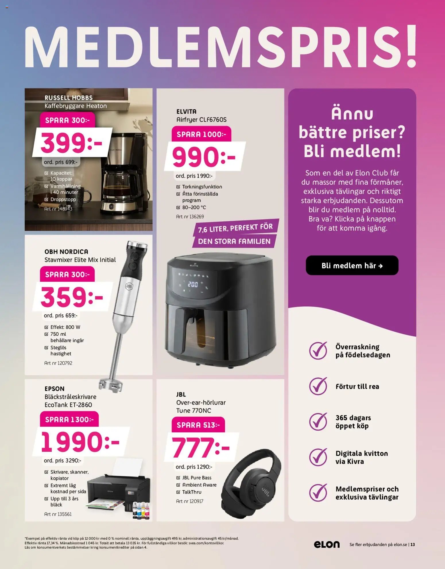 Elon erbjudanden
