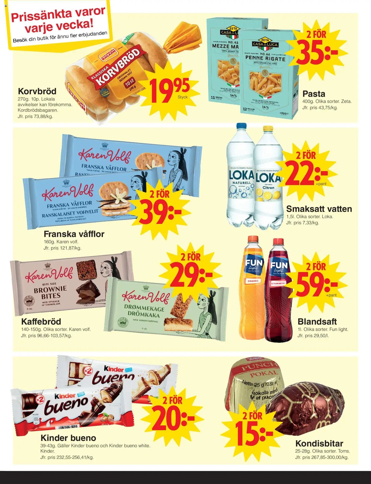 Matöppet erbjudanden