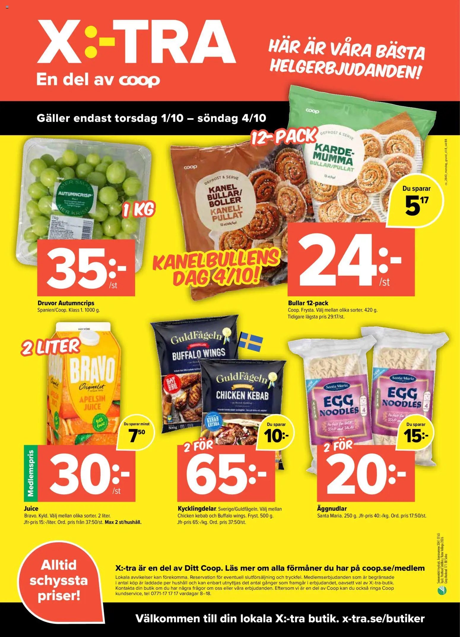 Coop X:-TRA erbjudanden