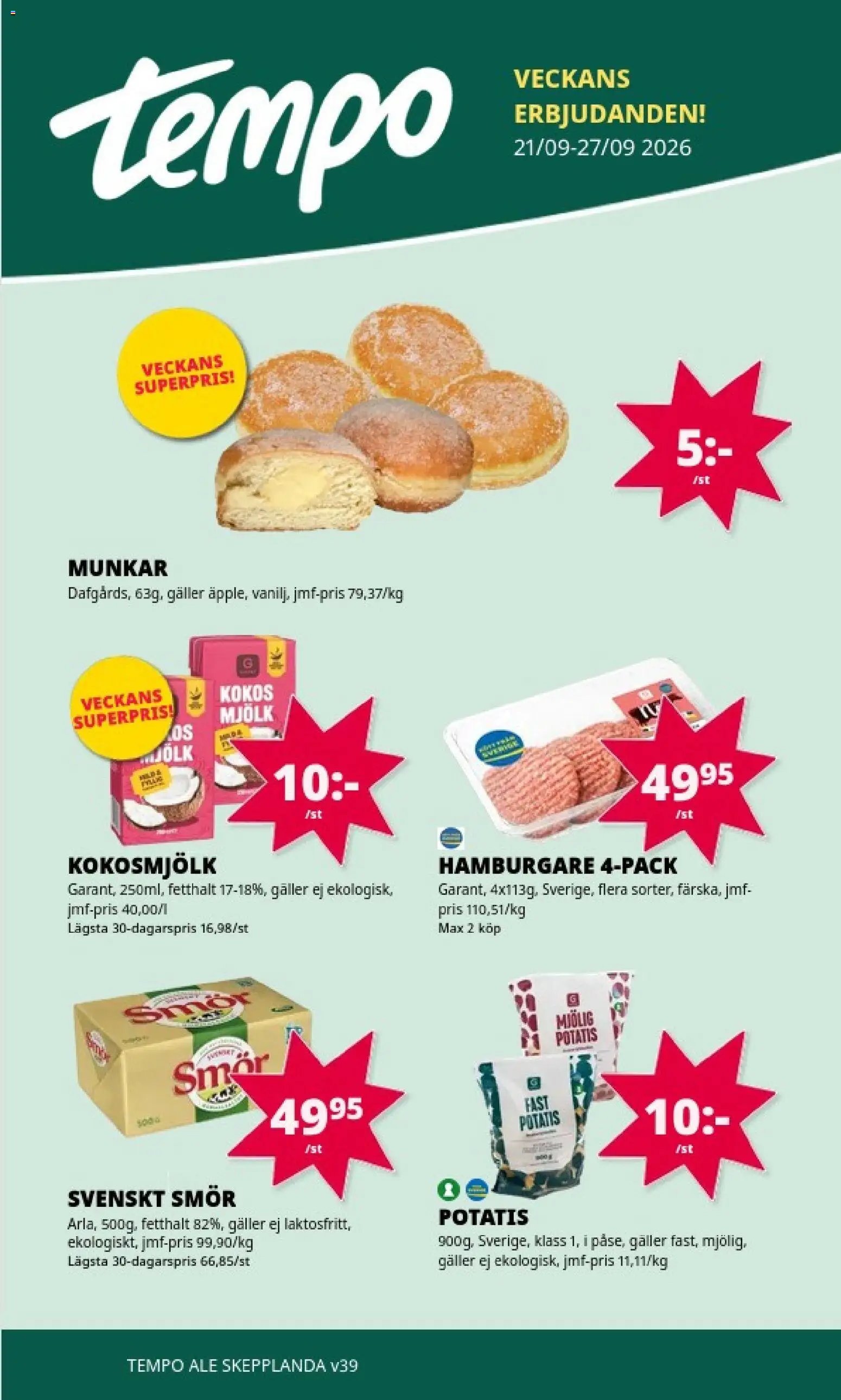 Tempo erbjudanden