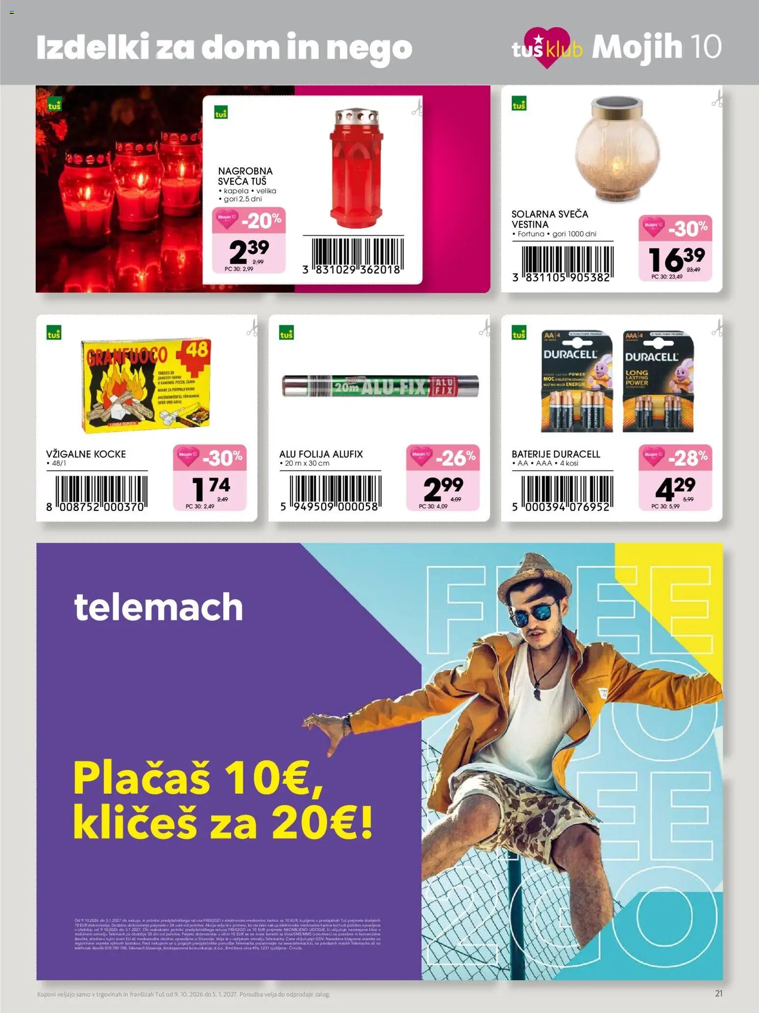 Tuš - Izberi 10 izdelkov invsak dan prihrani