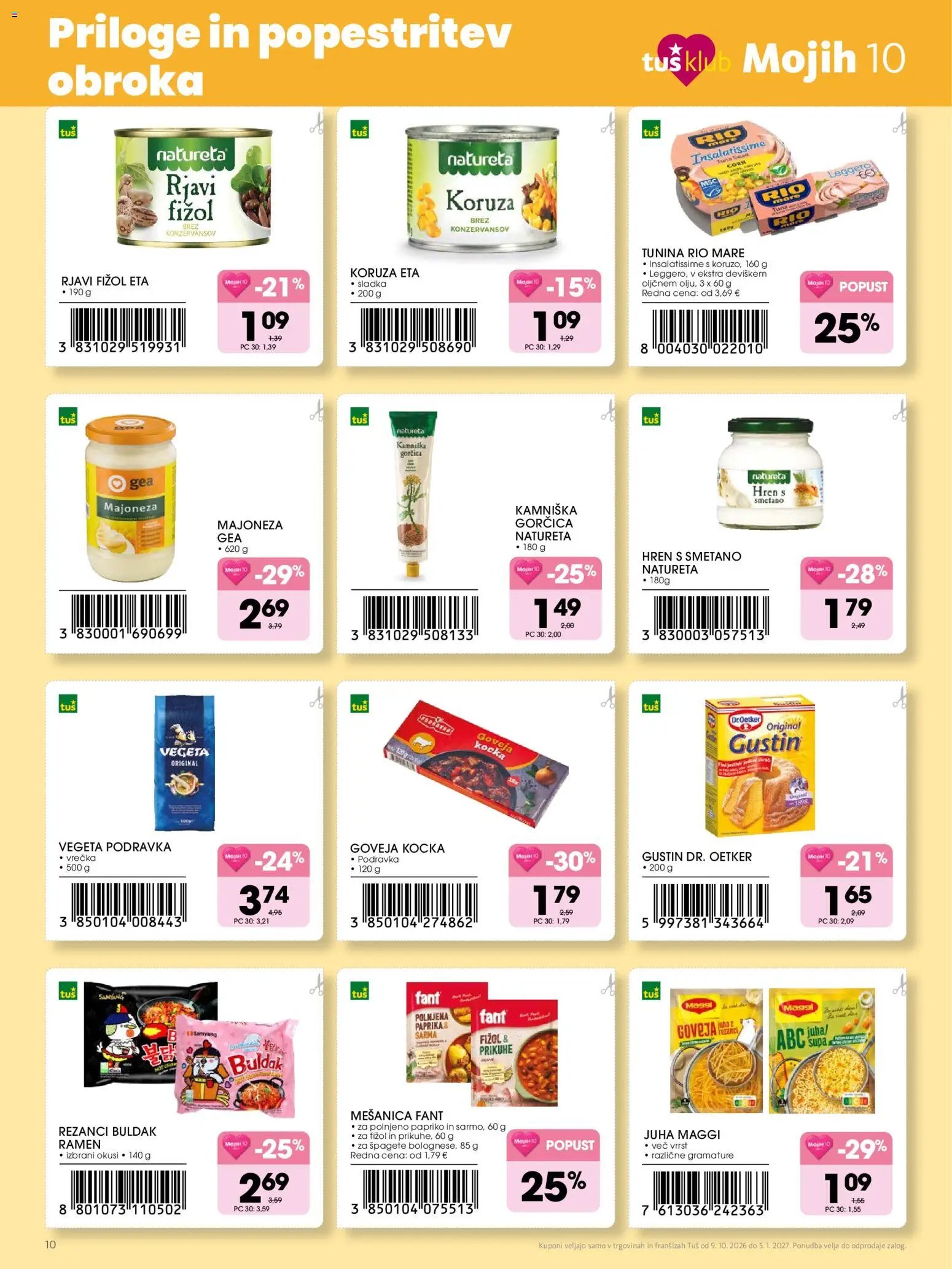 Tuš - Izberi 10 izdelkov invsak dan prihrani