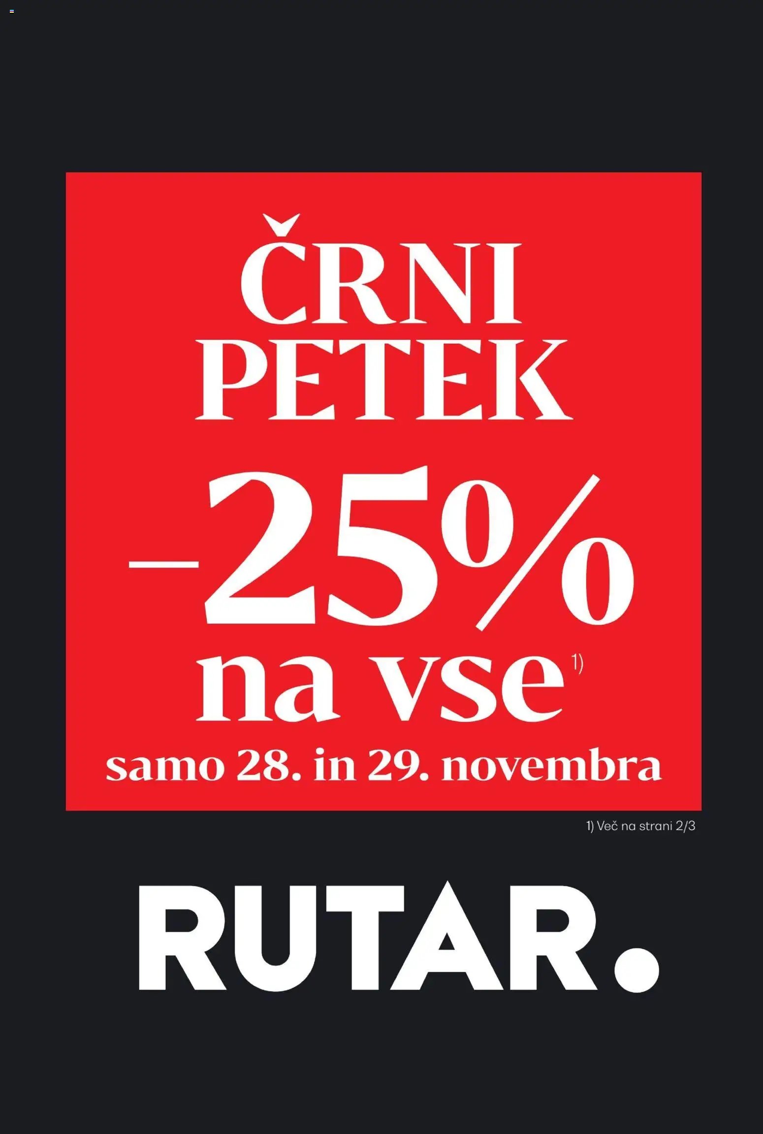 Rutar - Black friday (2025-11-28 - 2025-11-29)