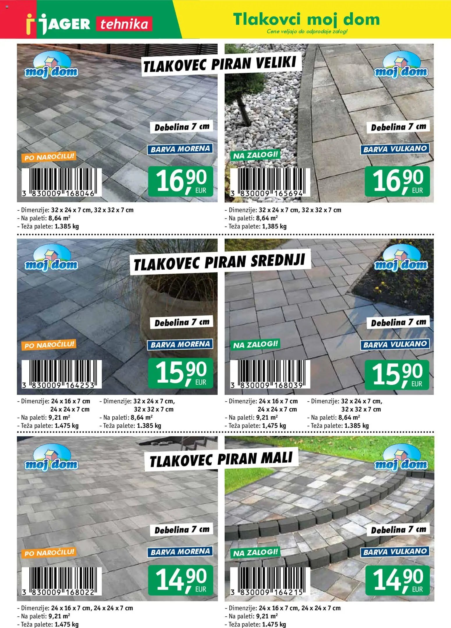 Jager katalog tlakovcev