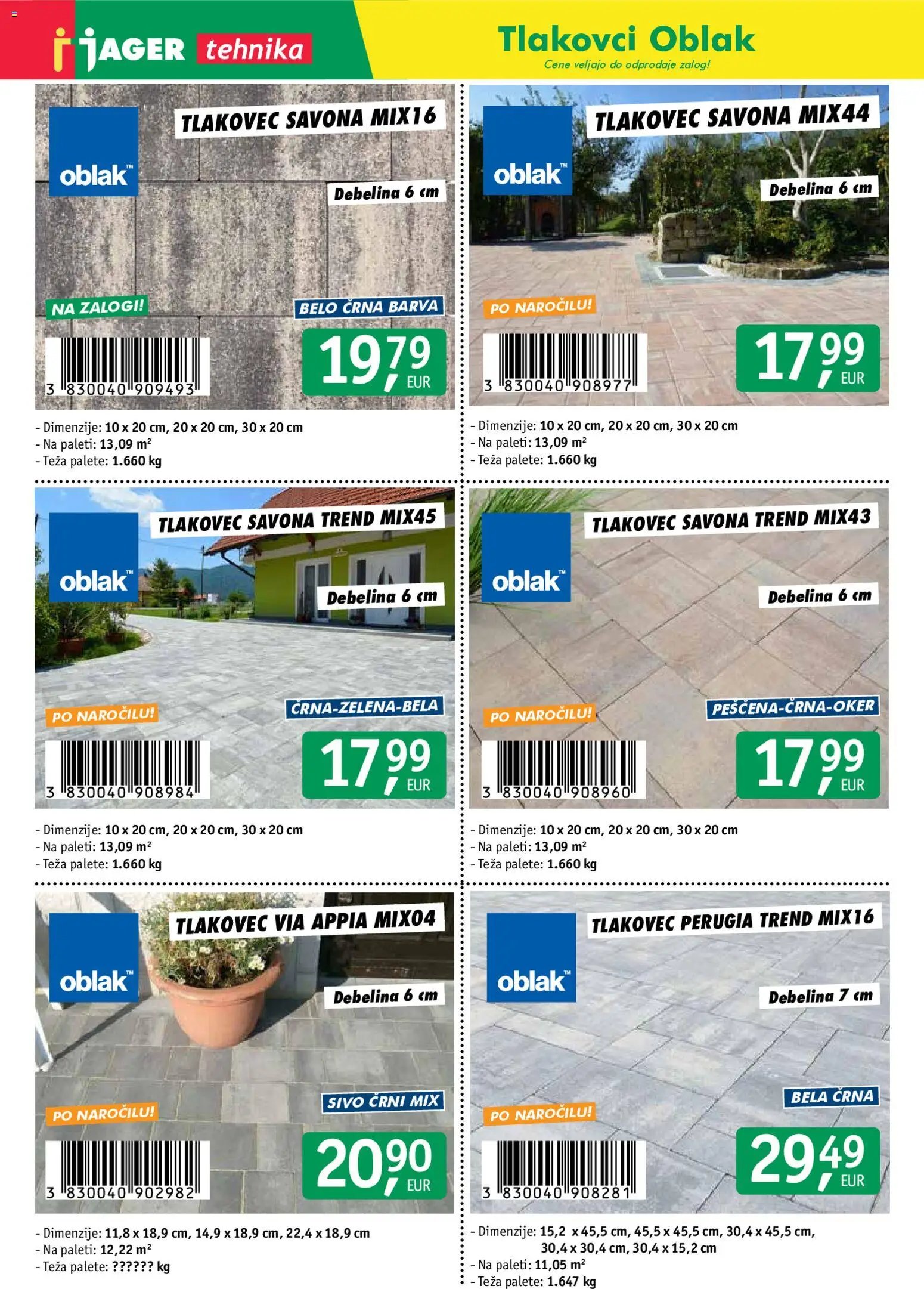 Jager katalog tlakovcev