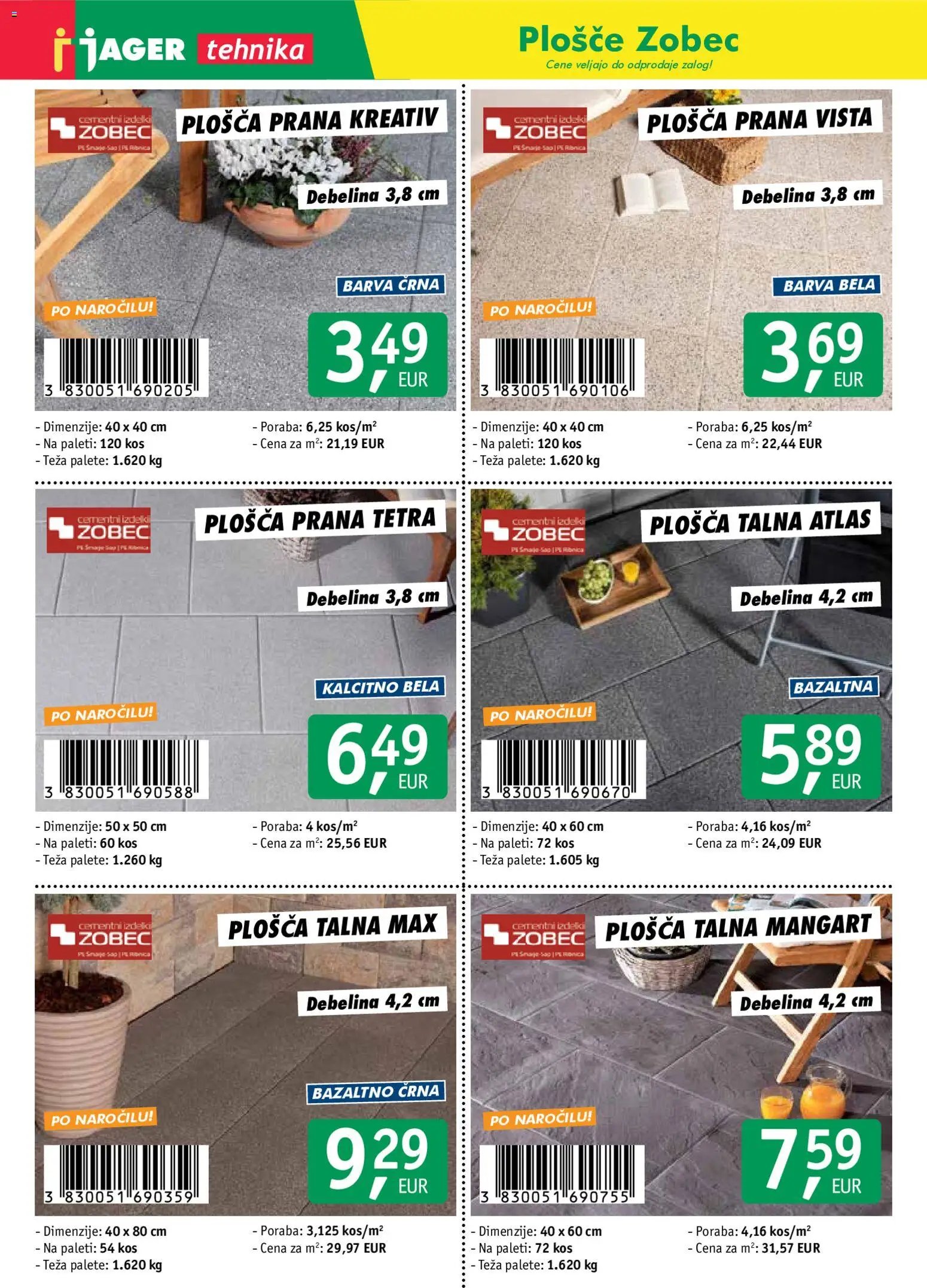 Jager katalog tlakovcev