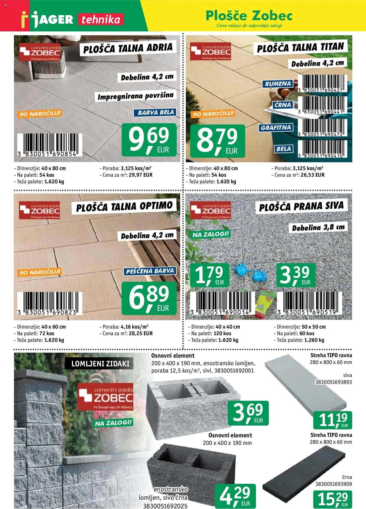 Jager katalog tlakovcev