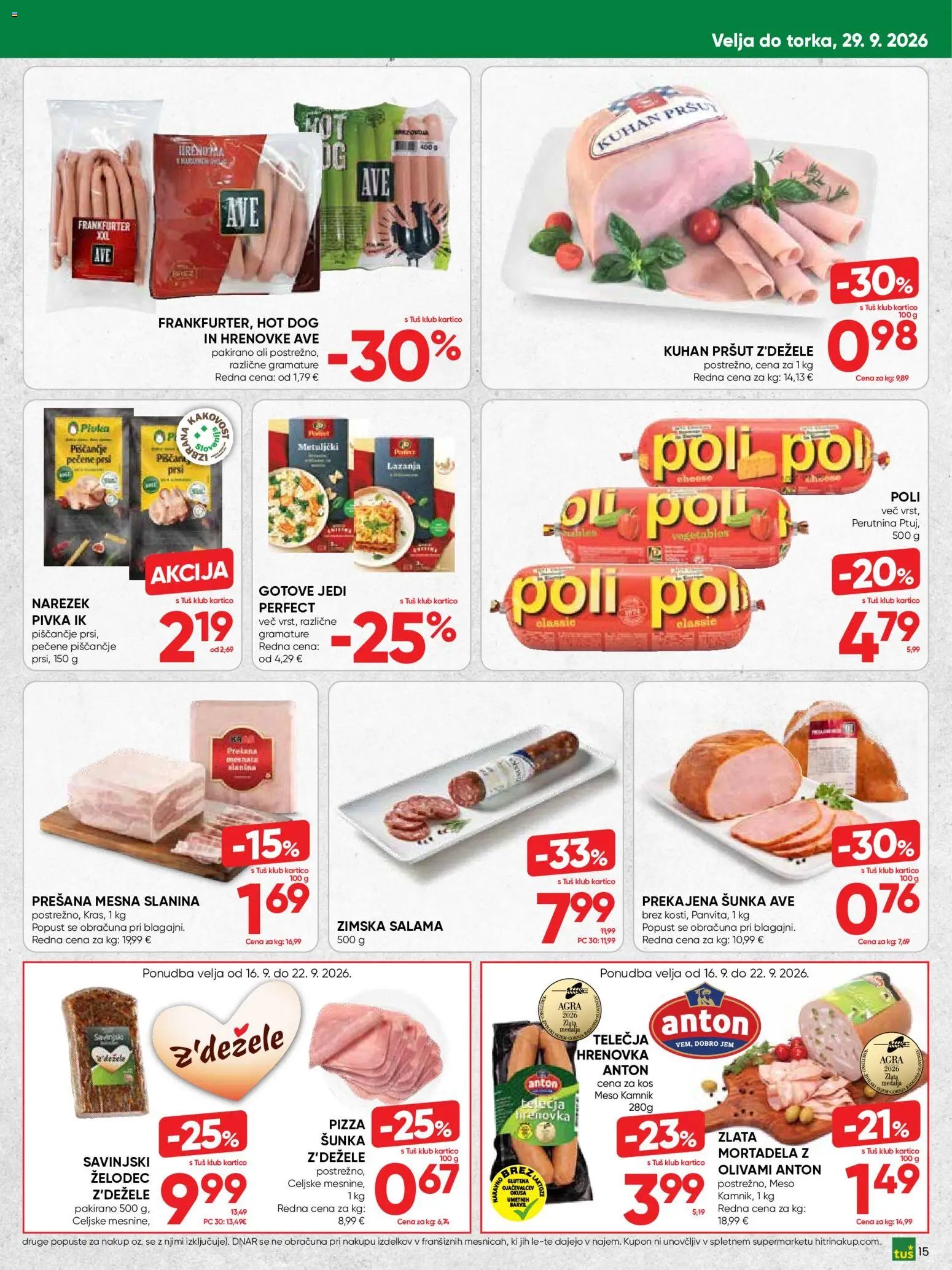 Tuš katalog