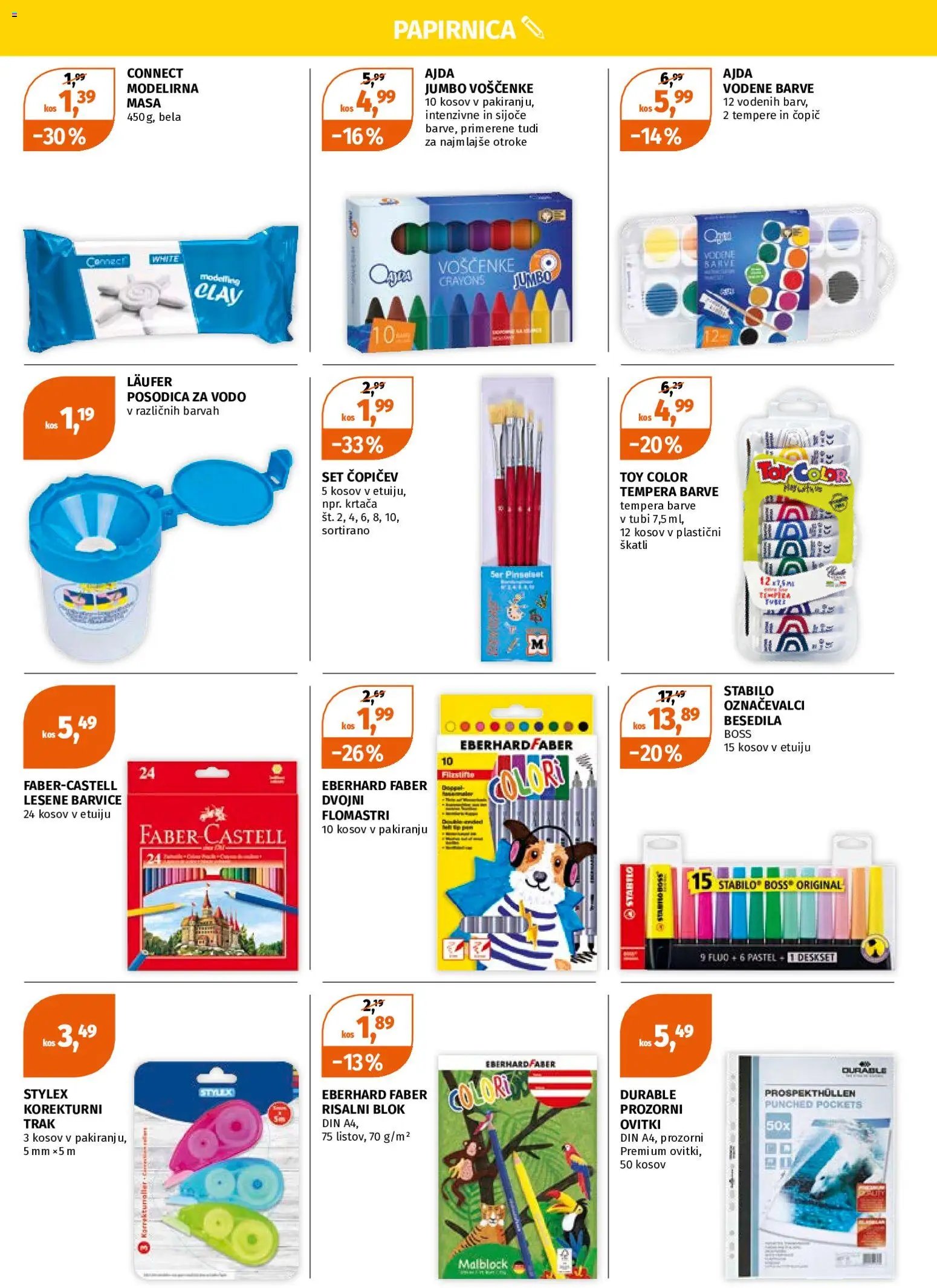 Müller katalog veliko izdelkov za šolo