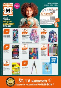 Müller katalog veliko izdelkov za šolo