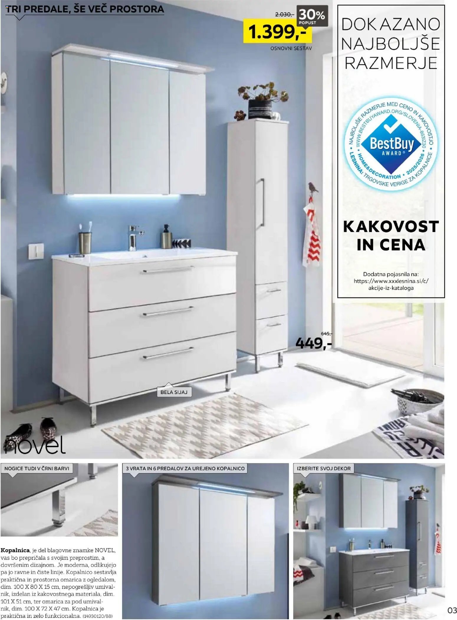 XXXL Lesnina katalog nova kopalnica še pred zimo