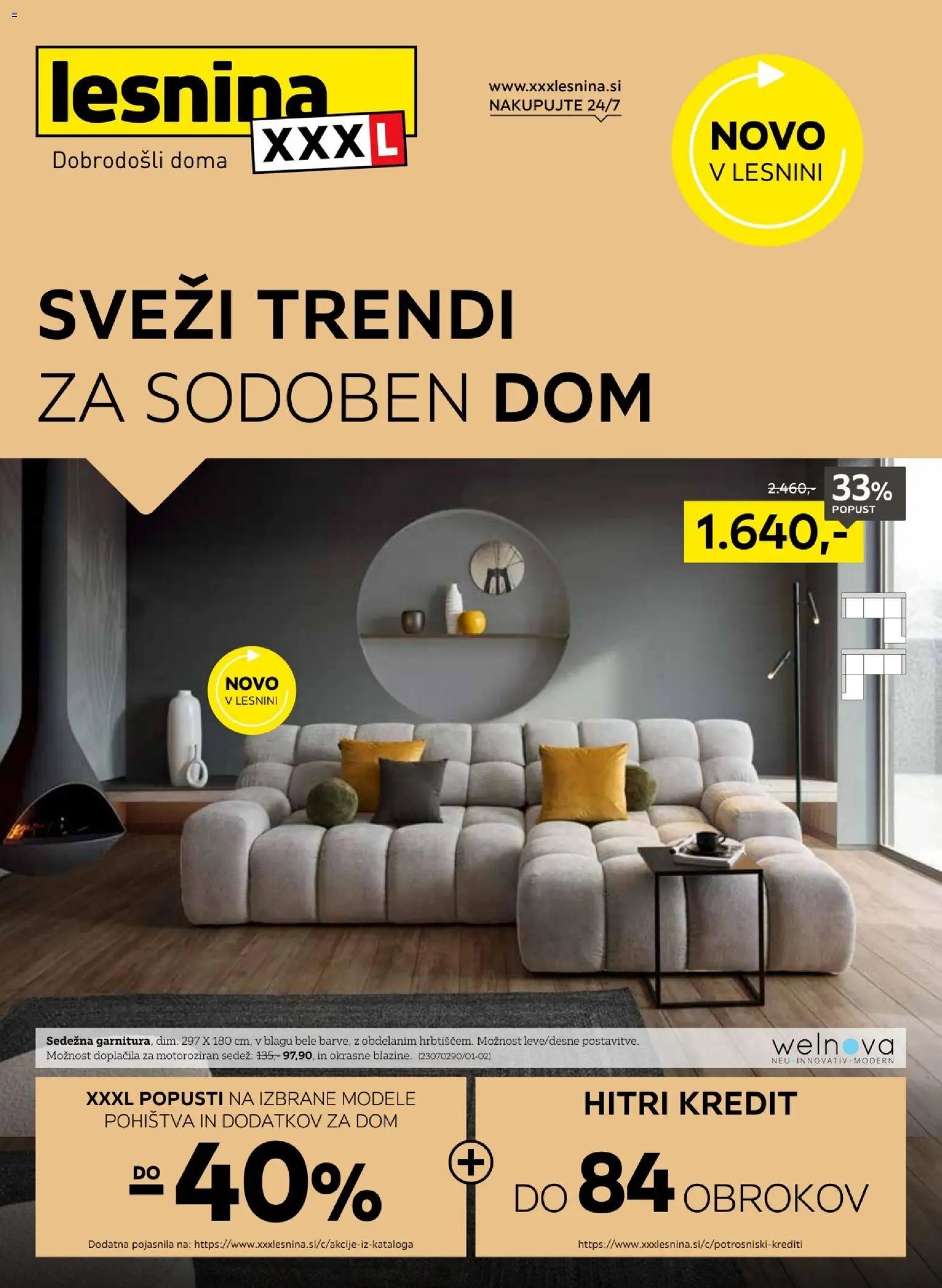 XXXL Lesnina katalog sveži trendi za sodoben dom (2026-02-17 - 2026-02-28)