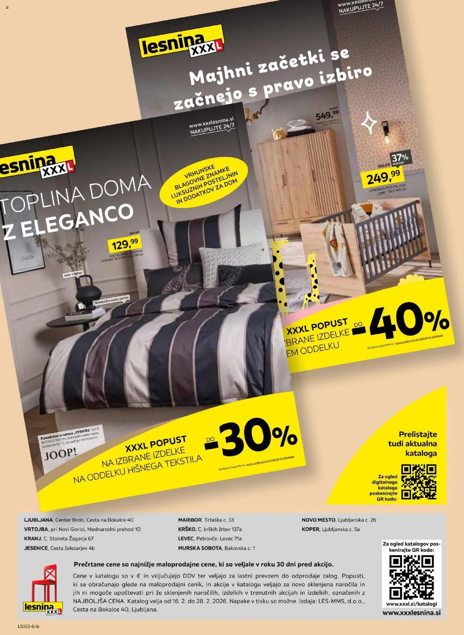 XXXL Lesnina katalog sveži trendi za sodoben dom (2026-02-17 - 2026-02-28)