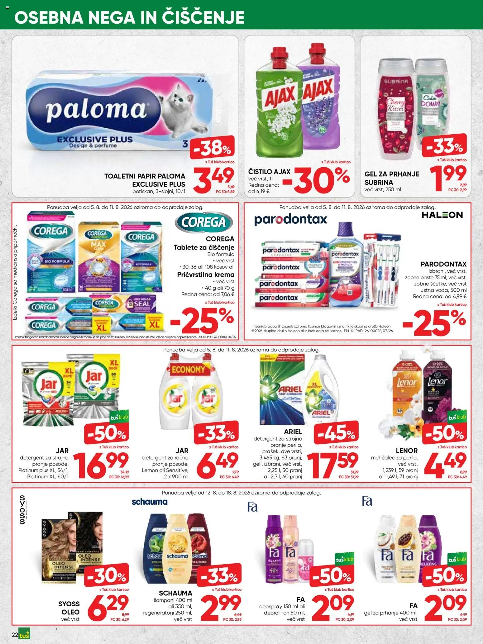 Tuš katalog