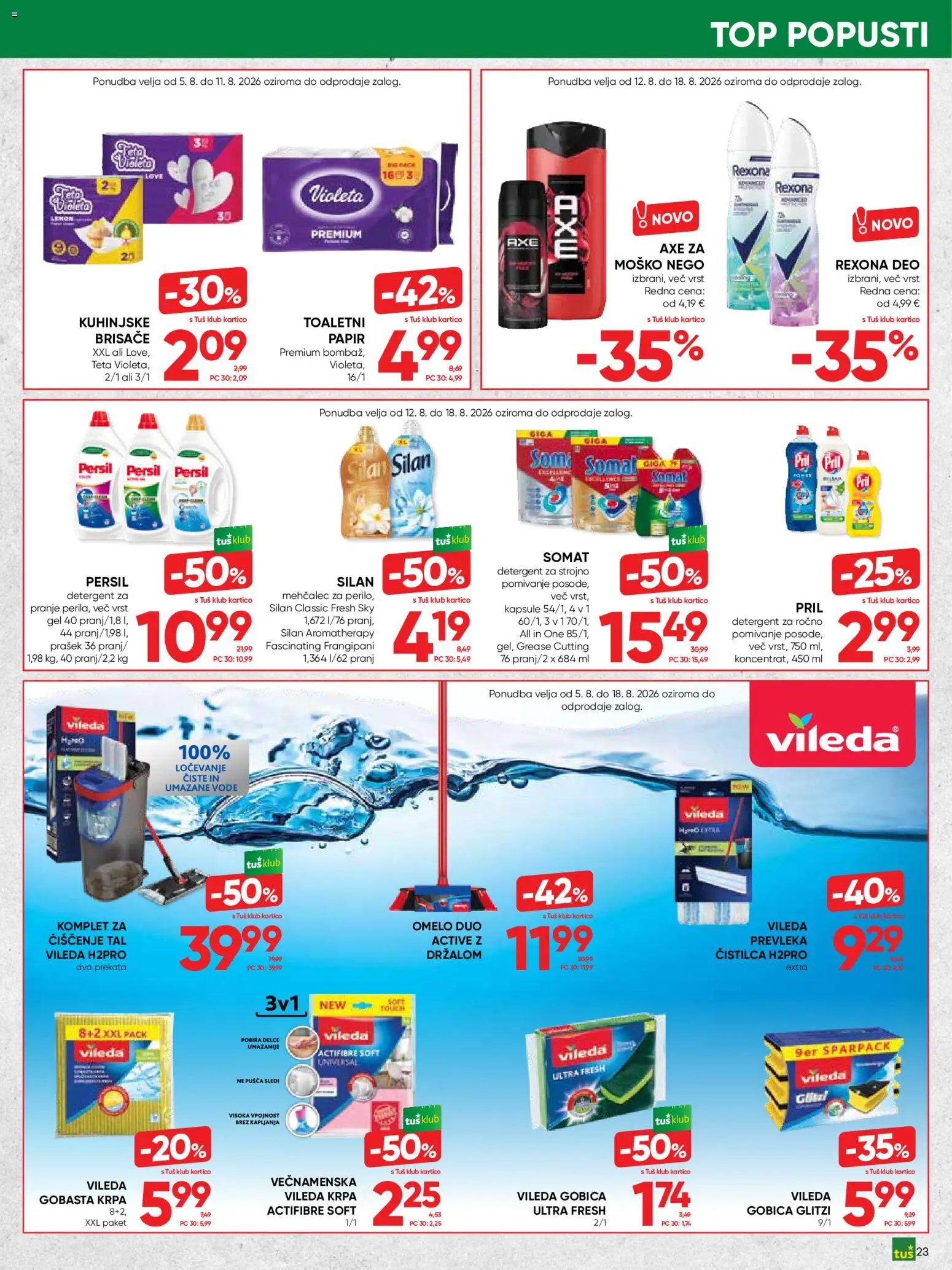 Tuš katalog