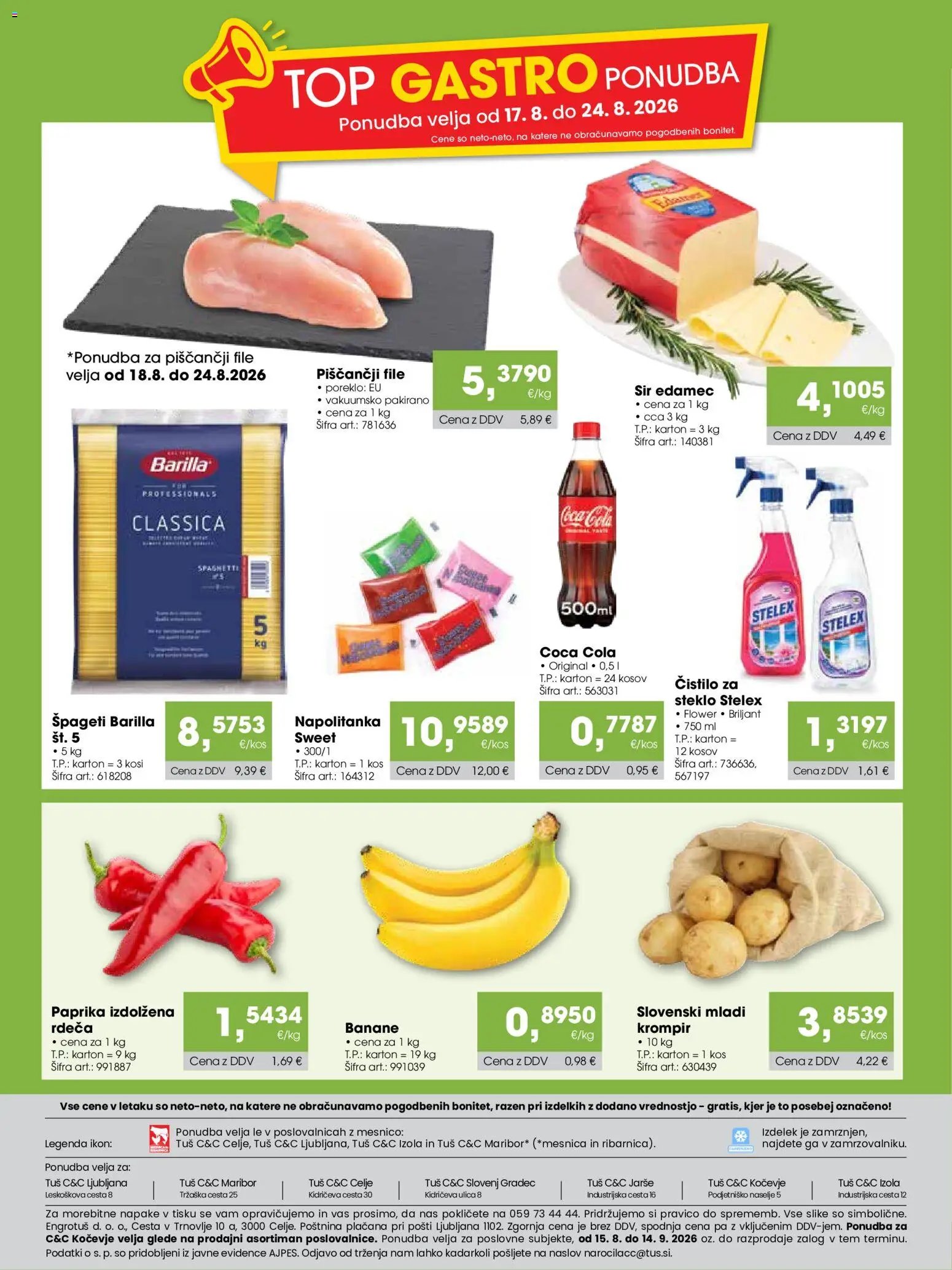 Tuš katalog cash&carry gostinec