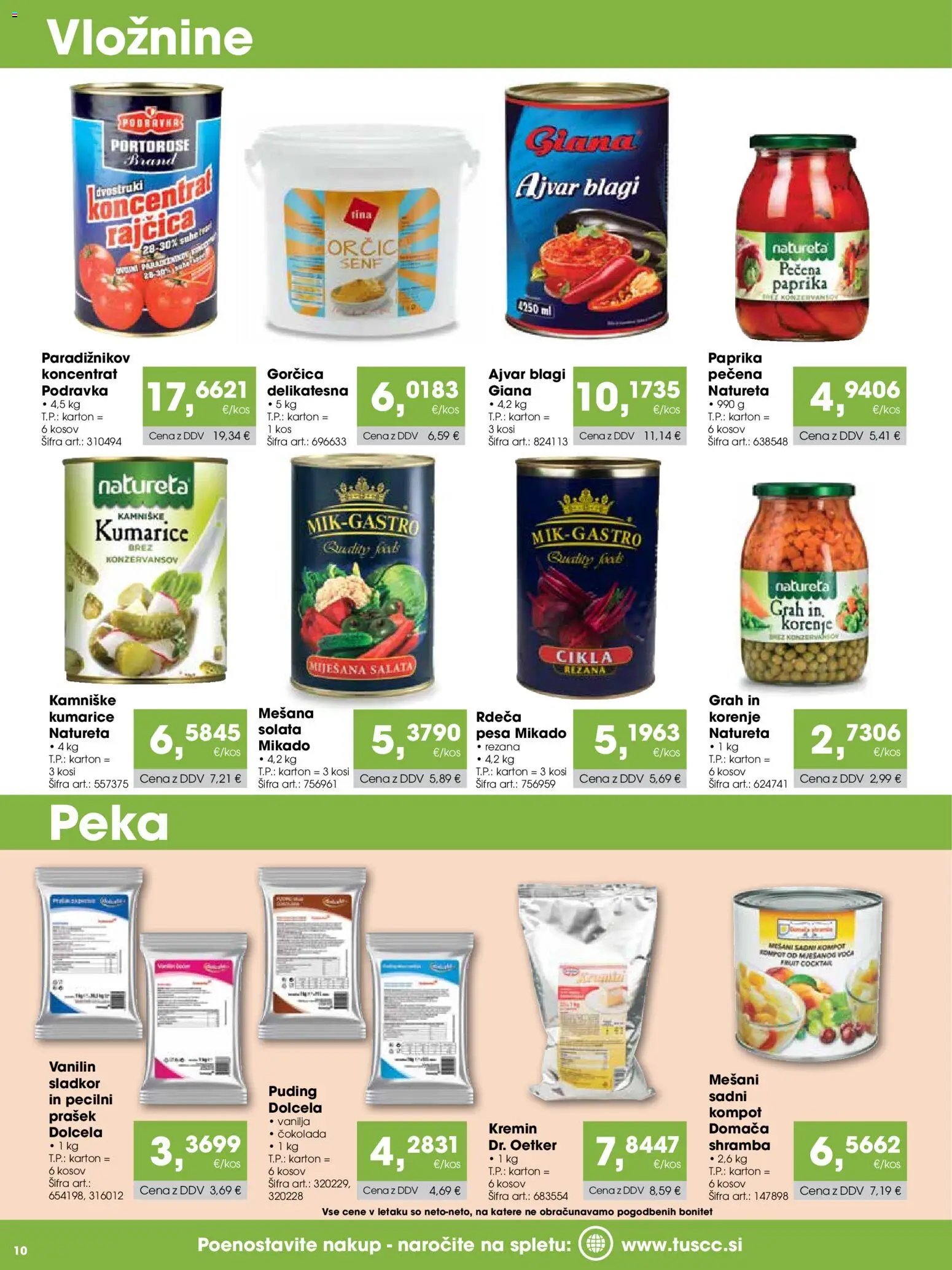 Tuš katalog cash&carry gostinec