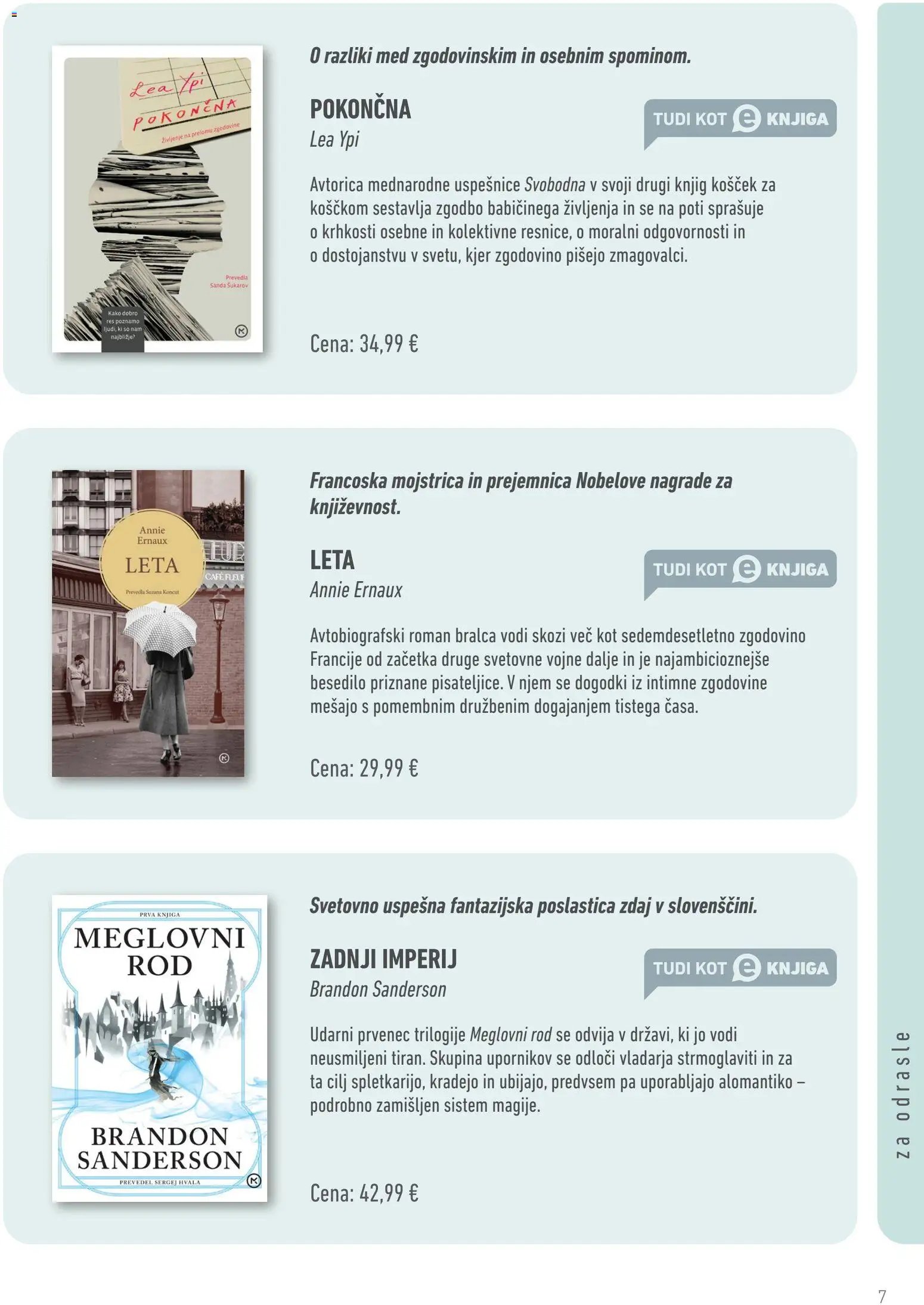 Mladinska Knjiga katalog poletno branje