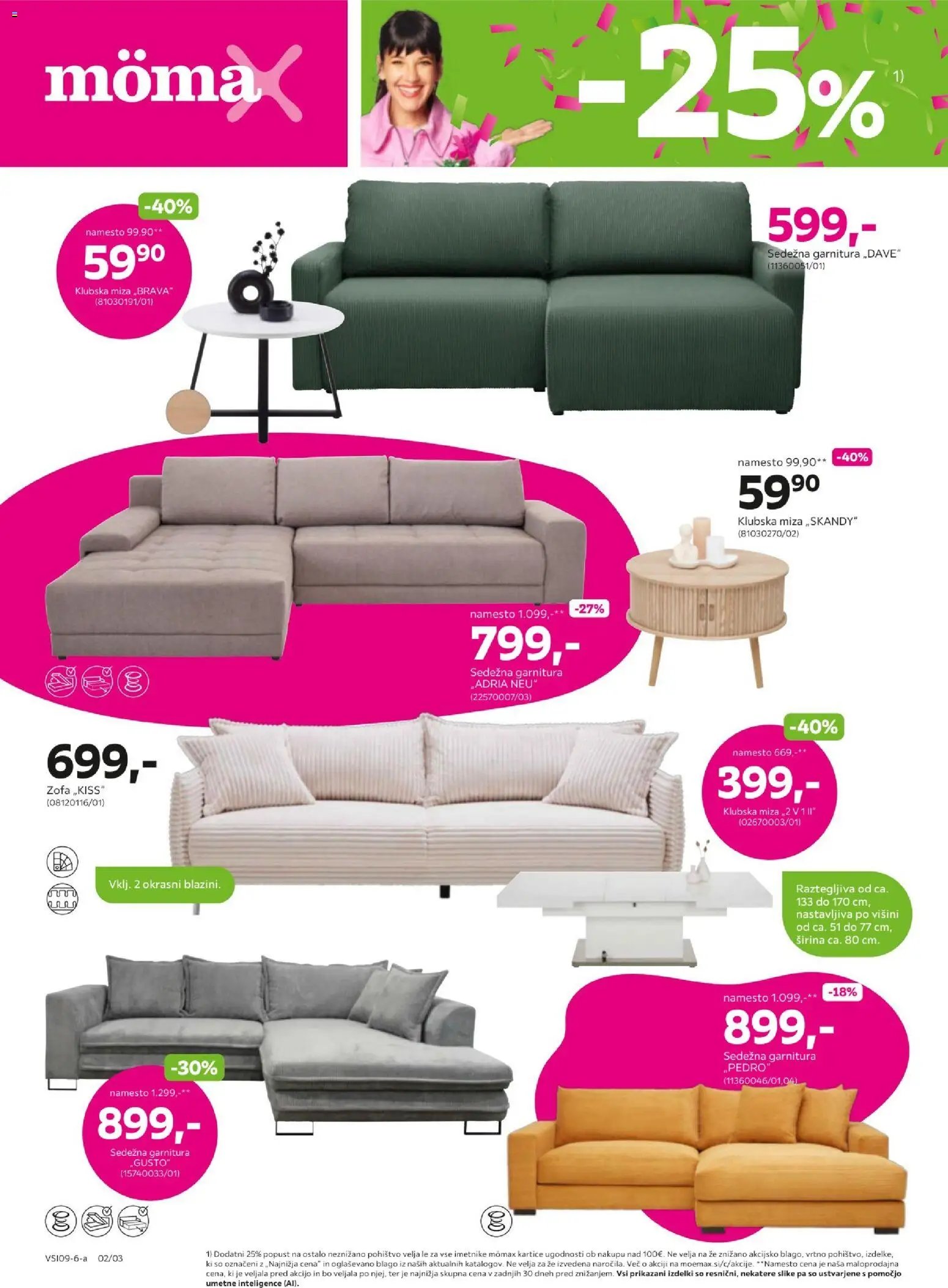 Mömax katalog -25% na neznižano pohištvo