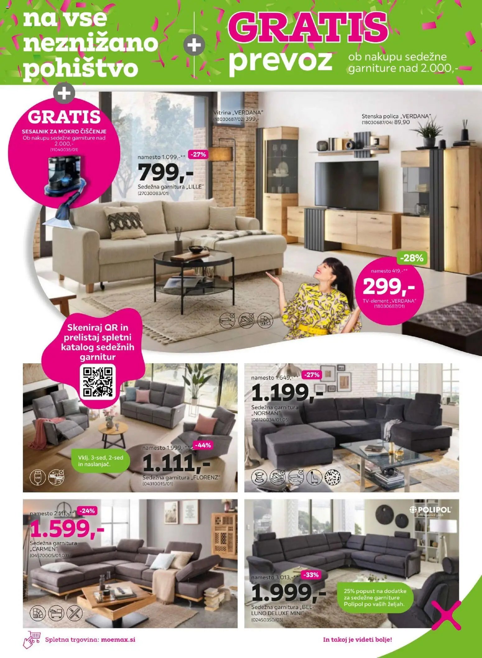 Mömax katalog -25% na neznižano pohištvo