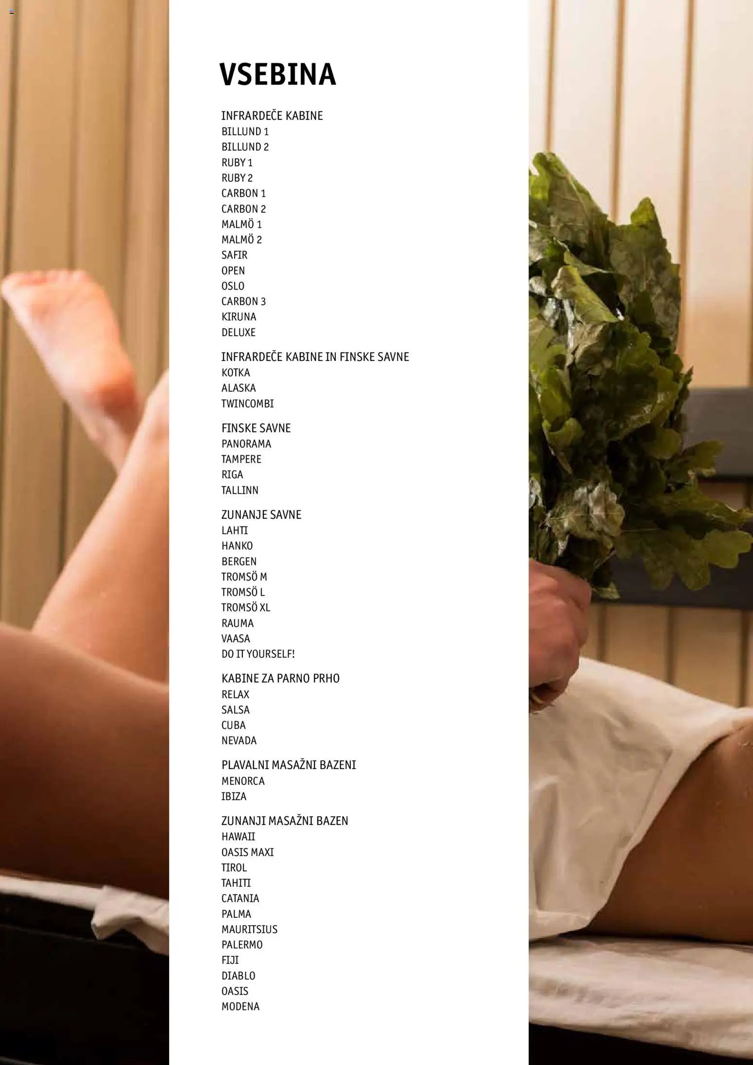 Jager - Katalog savne in masažni bazeni