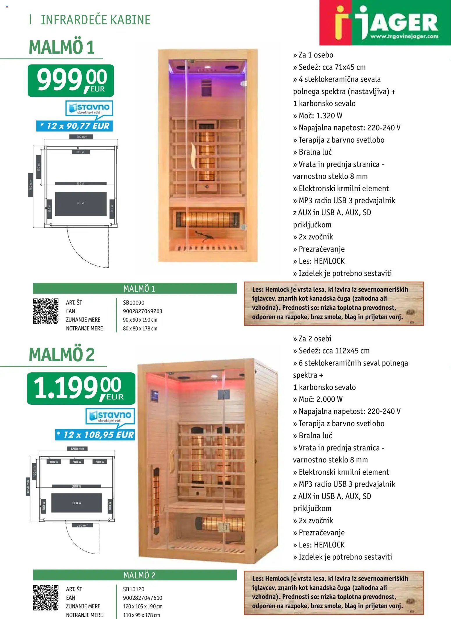 Jager - Katalog savne in masažni bazeni
