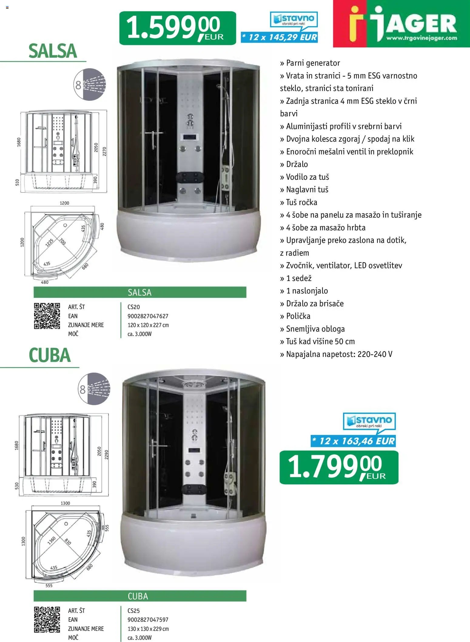 Jager - Katalog savne in masažni bazeni