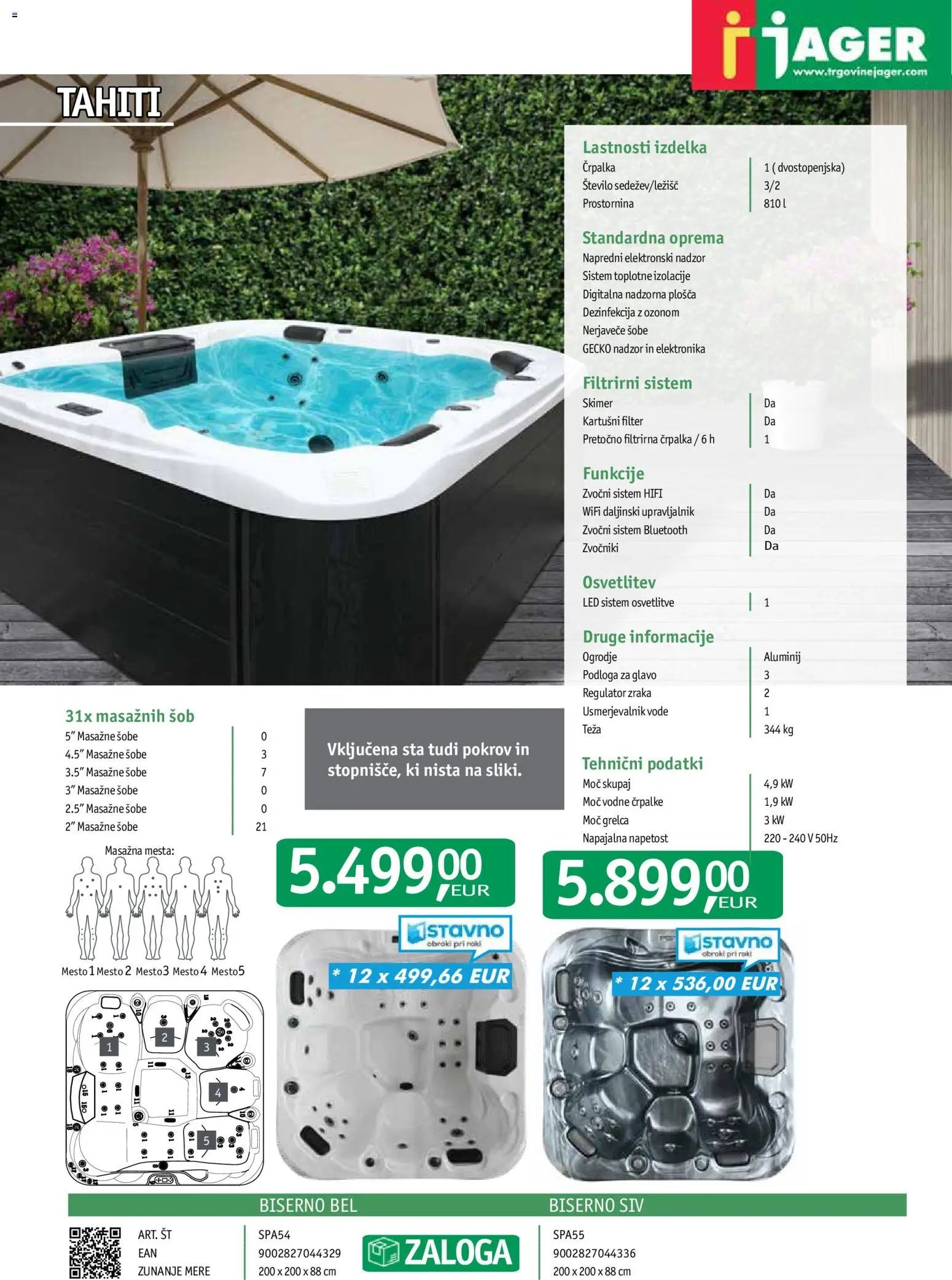 Jager - Katalog savne in masažni bazeni