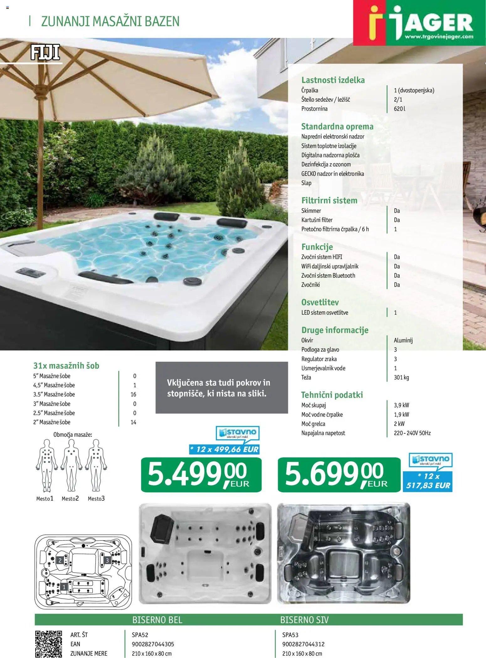 Jager - Katalog savne in masažni bazeni