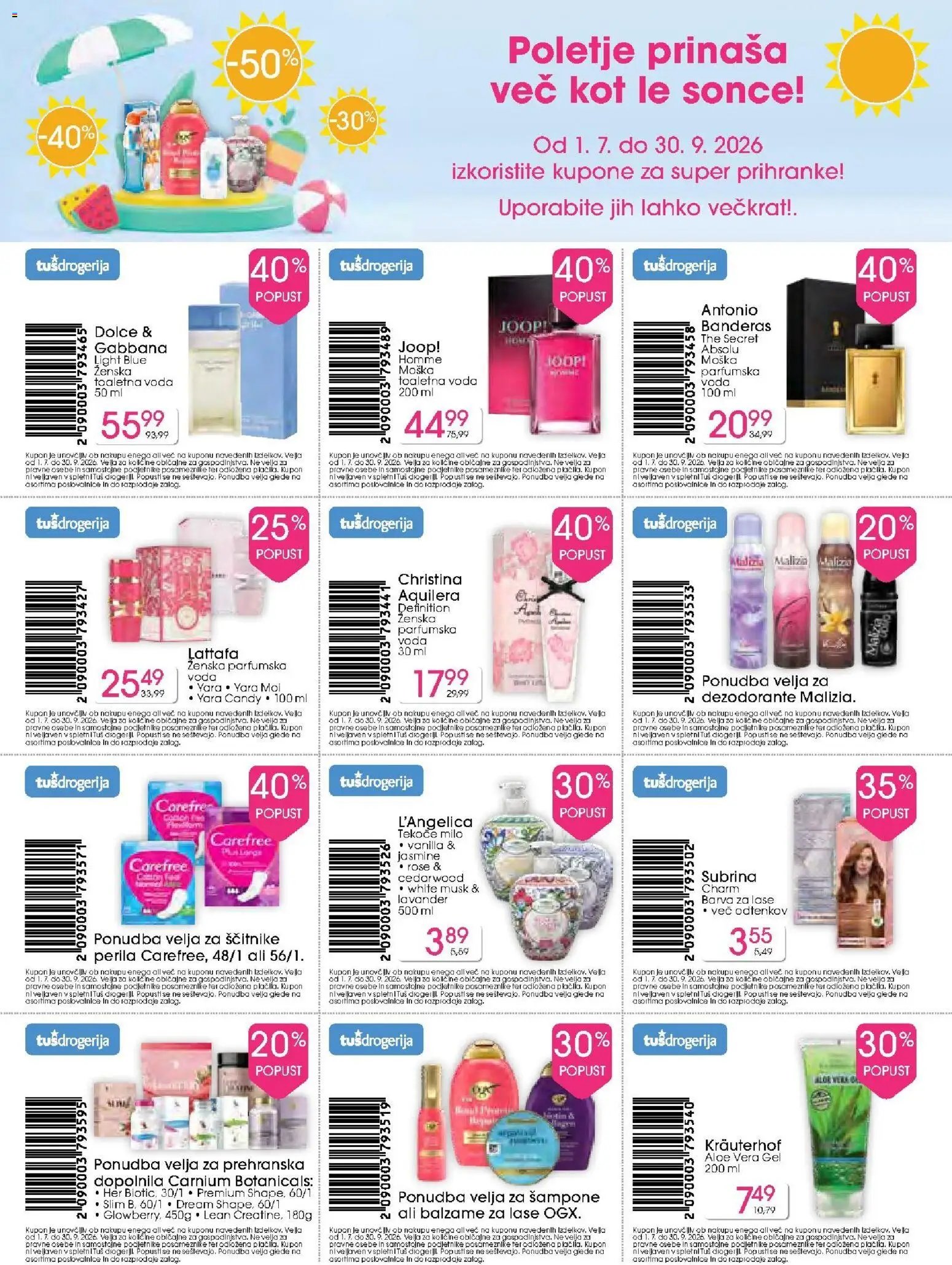 Tuš drogerija katalog