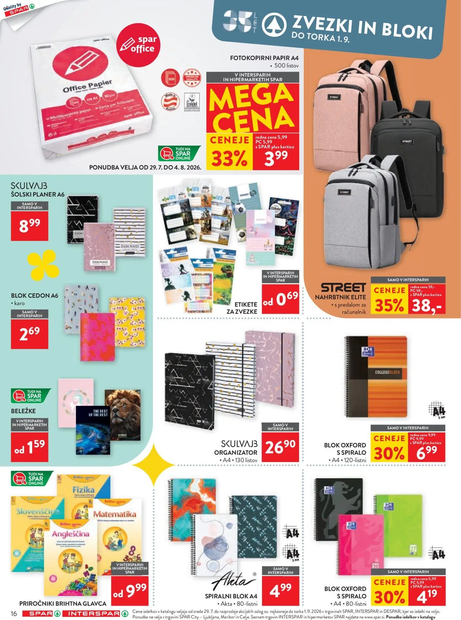 Spar katalog šola