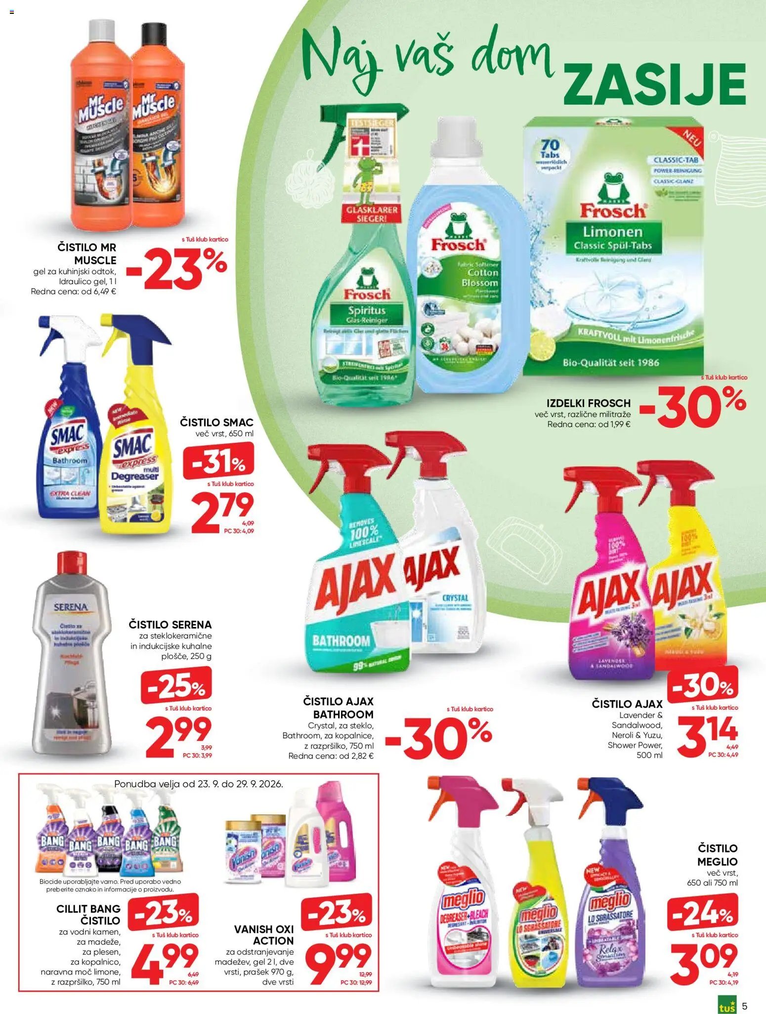 Tuš katalog vse za nego in čisti dom