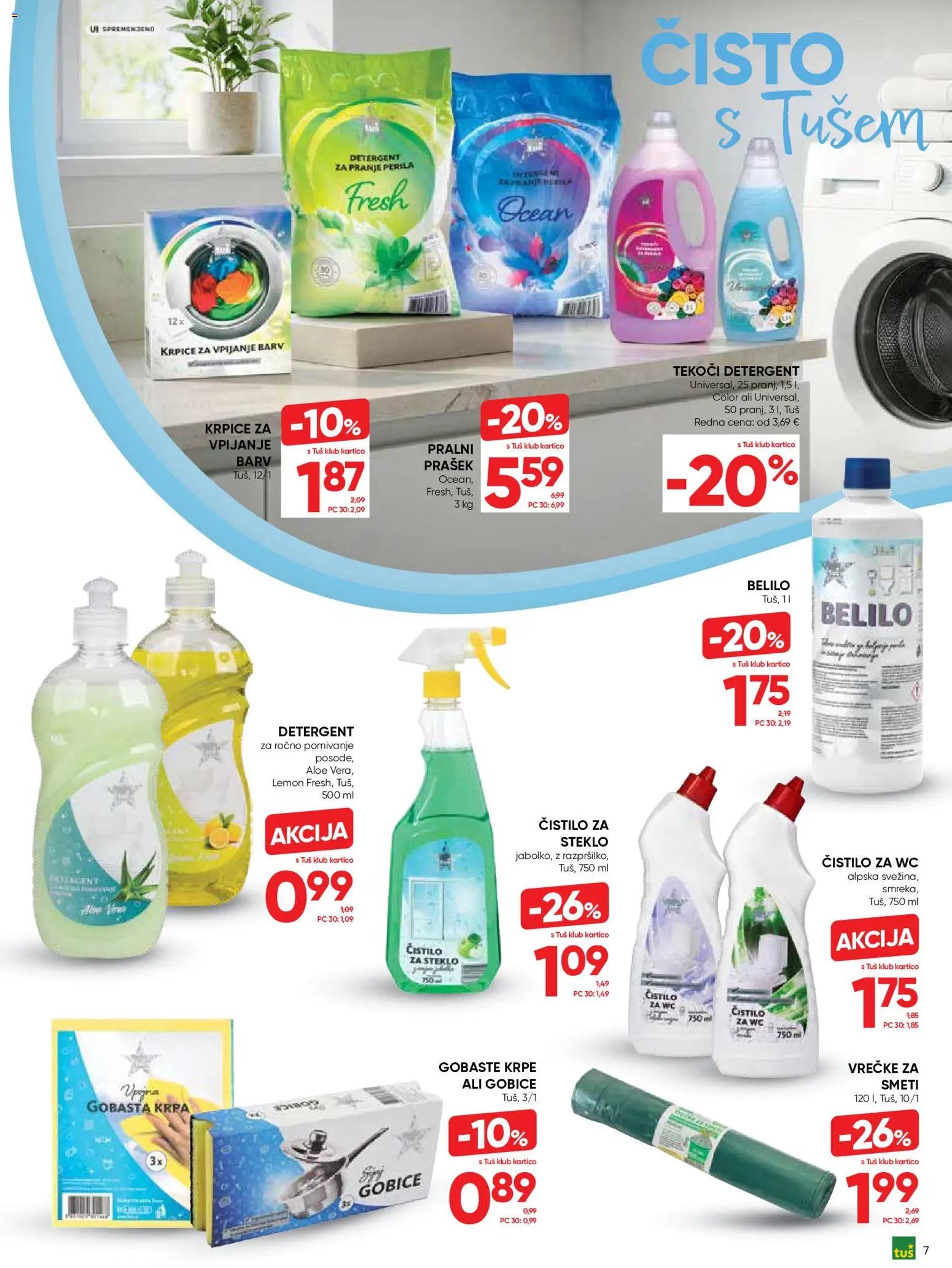 Tuš katalog vse za nego in čisti dom