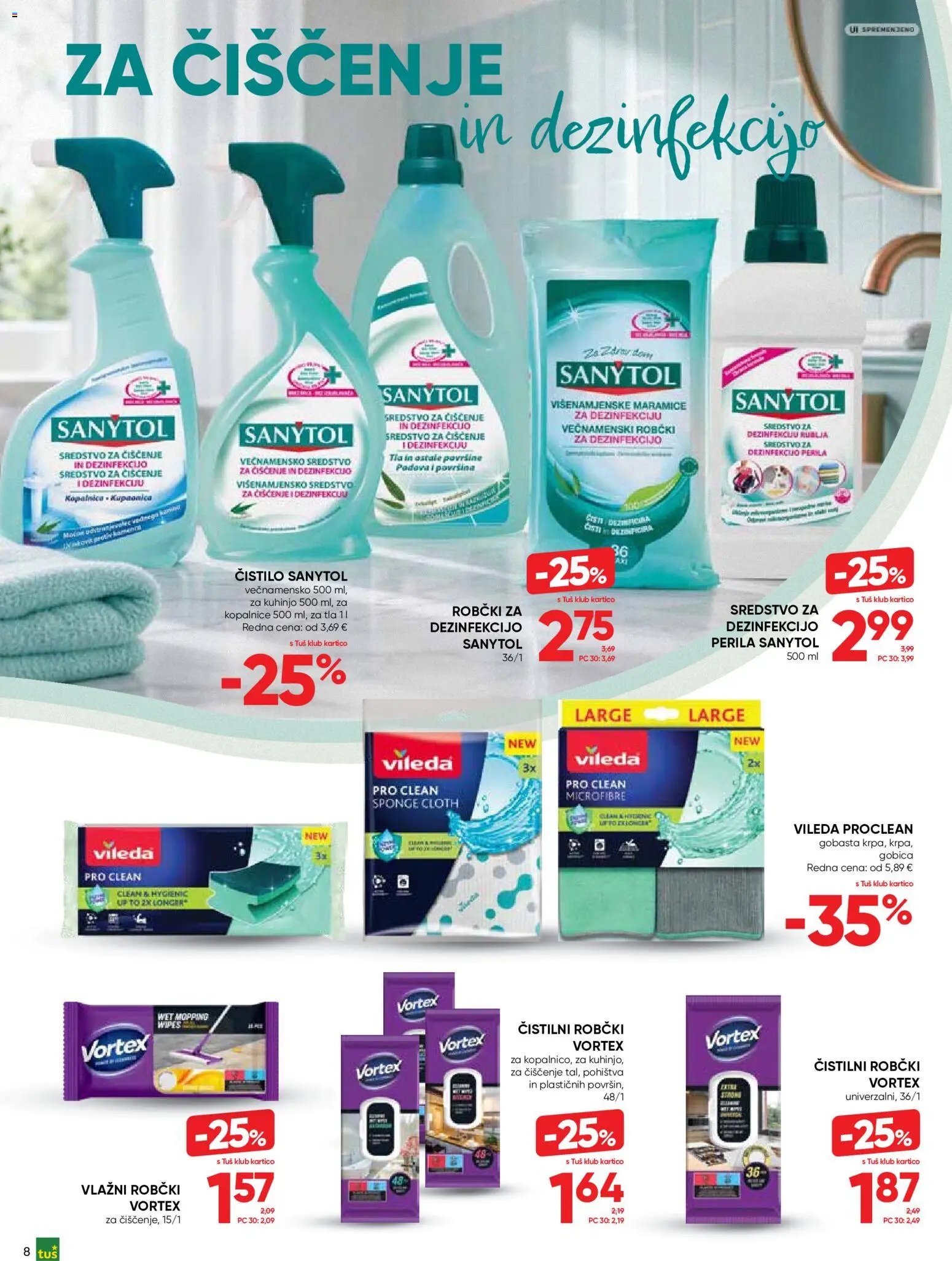 Tuš katalog vse za nego in čisti dom
