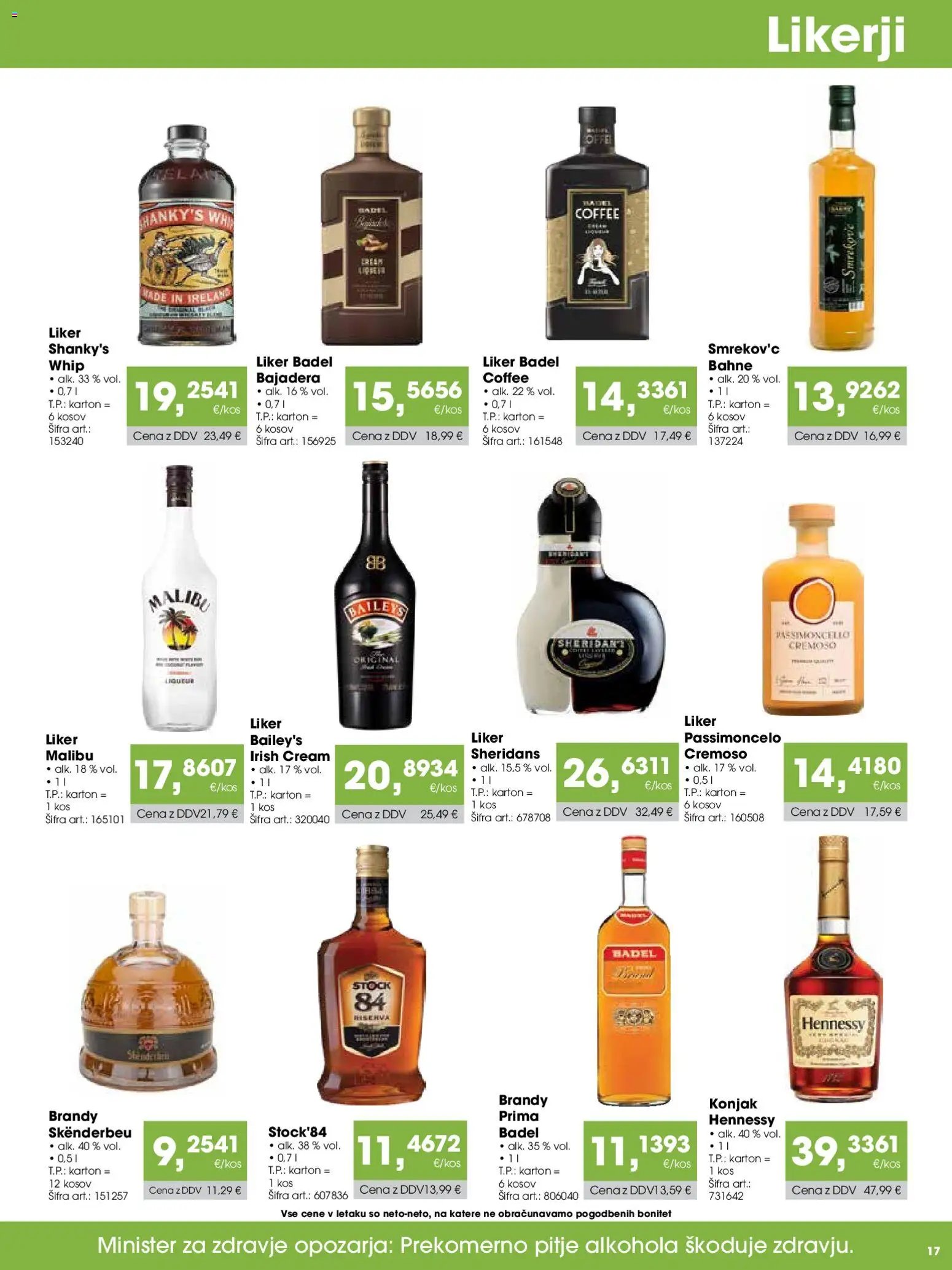 Tuš katalog cash&carry gostinec