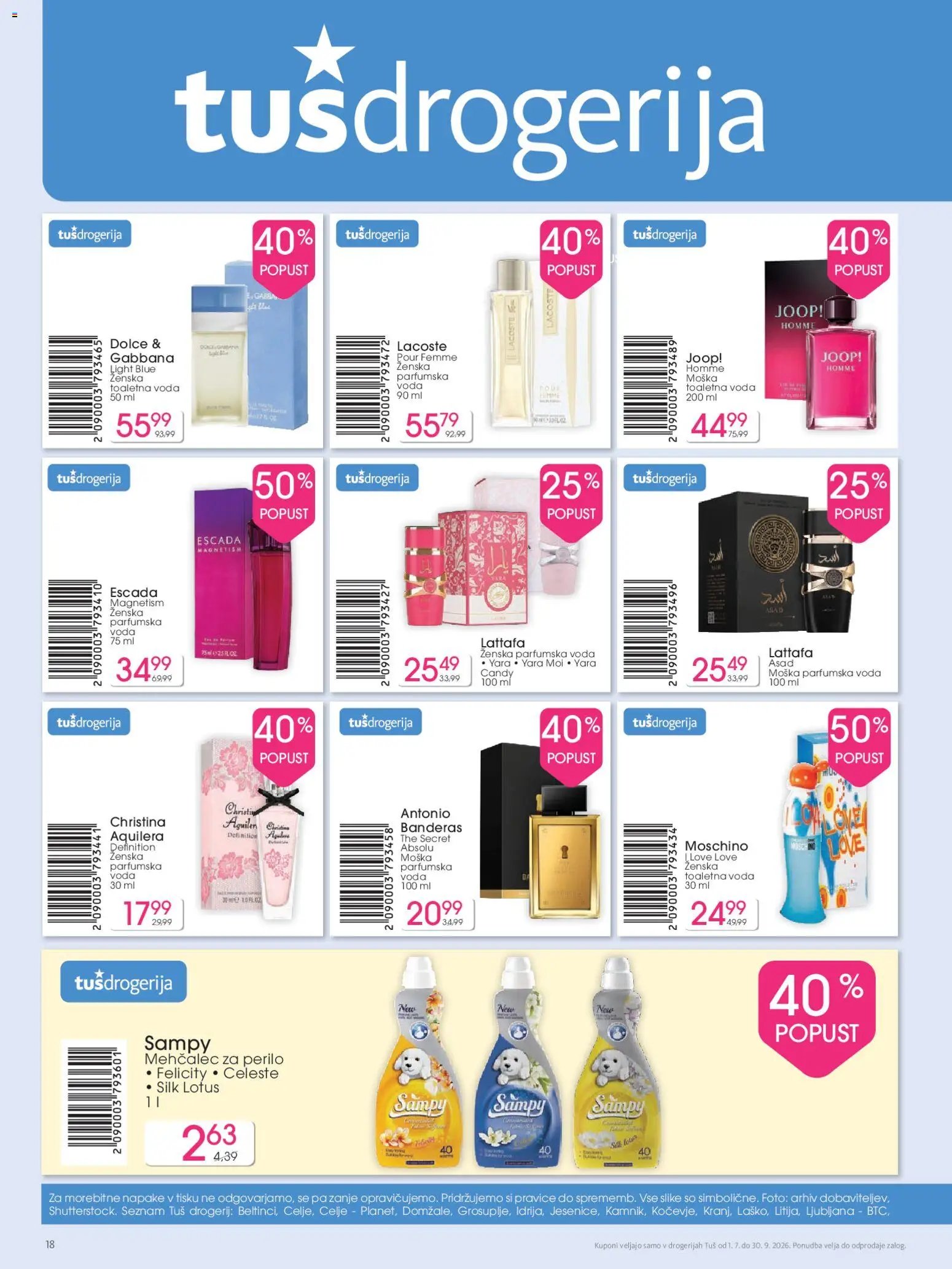 Tuš katalog