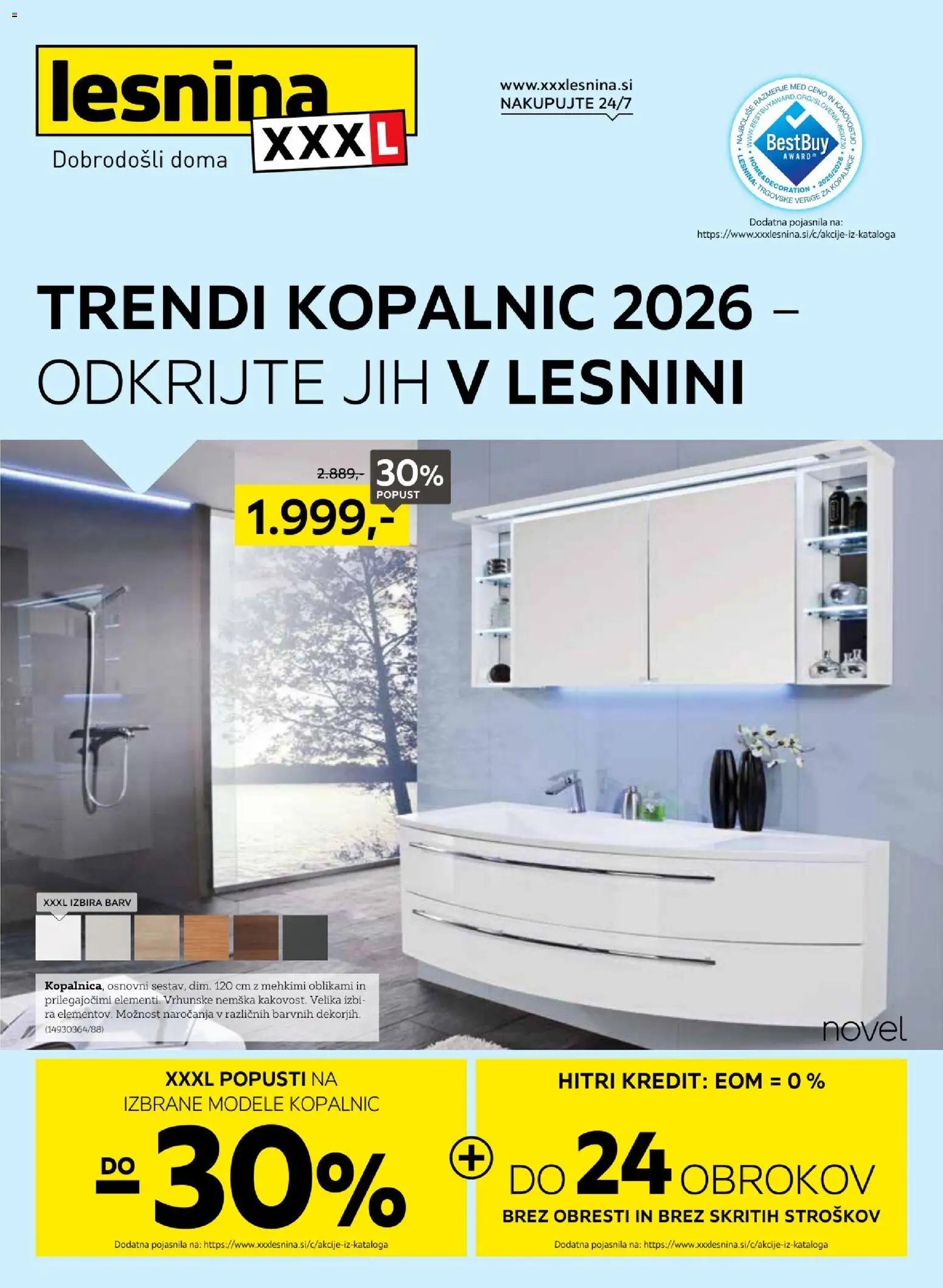 XXXL Lesnina katalog trendi kopalnic (2026-02-02 - 2026-02-14)