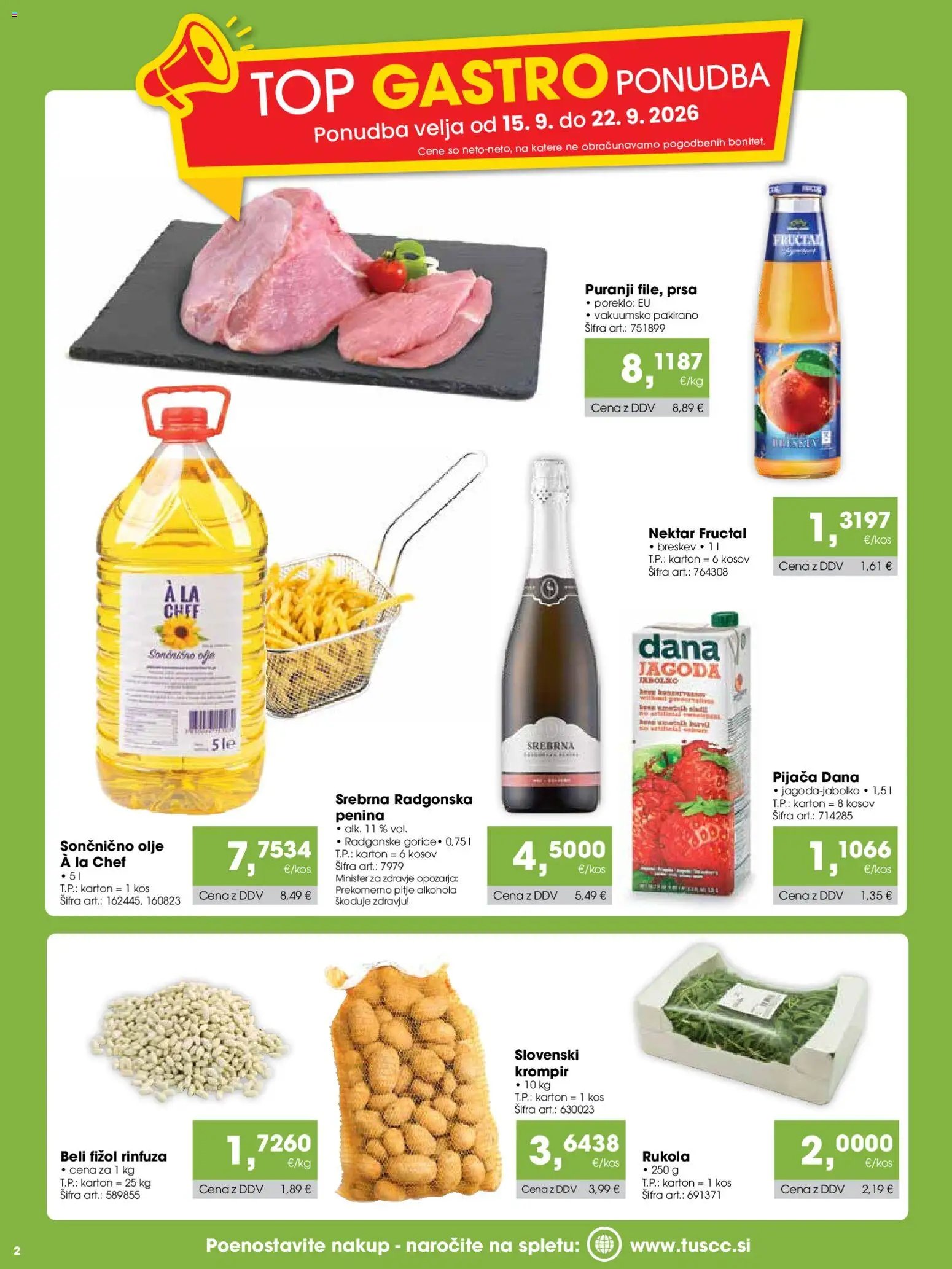 Tuš katalog cash&carry gostinec