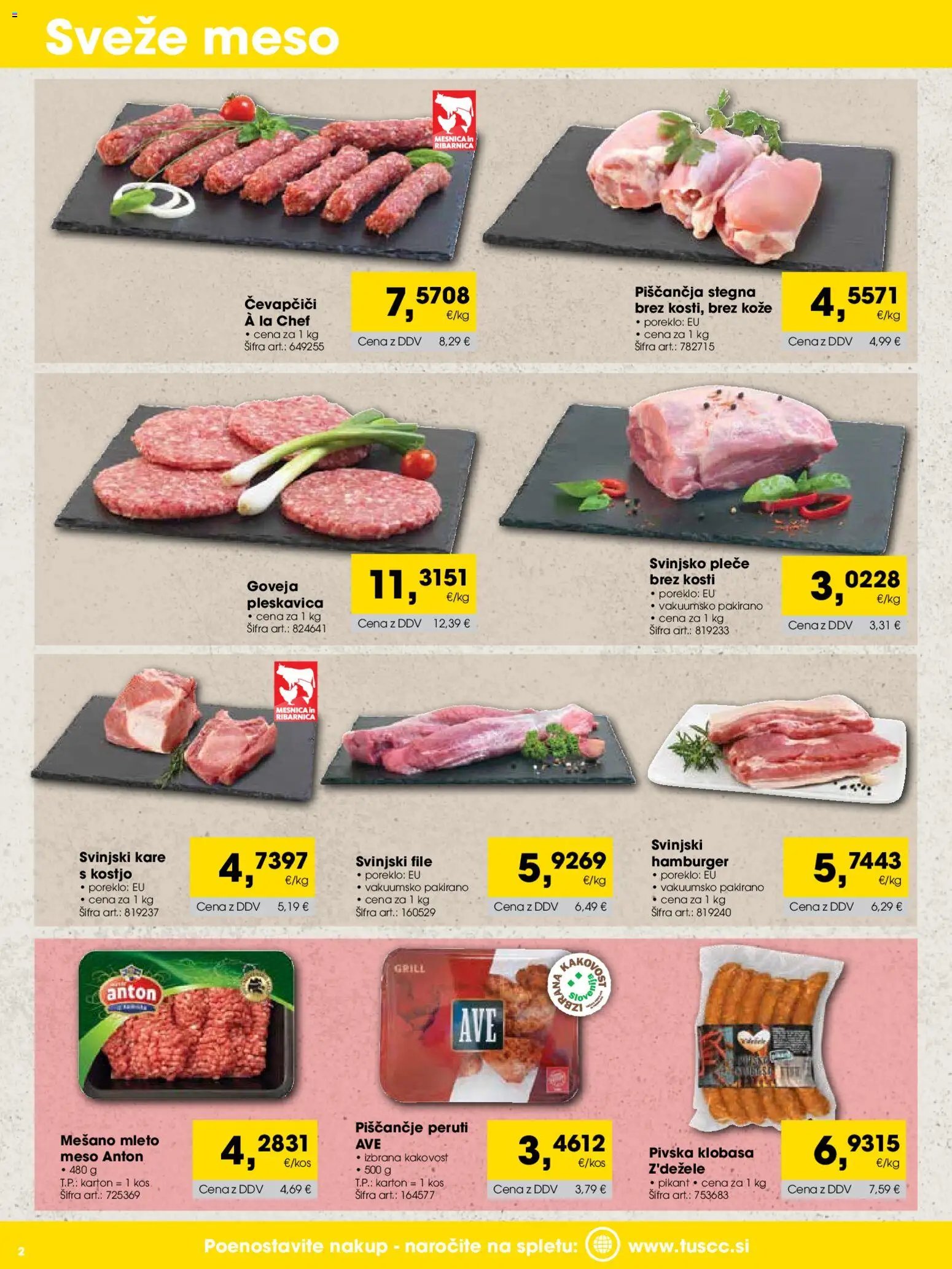 Tuš katalog cash&carry trgovec