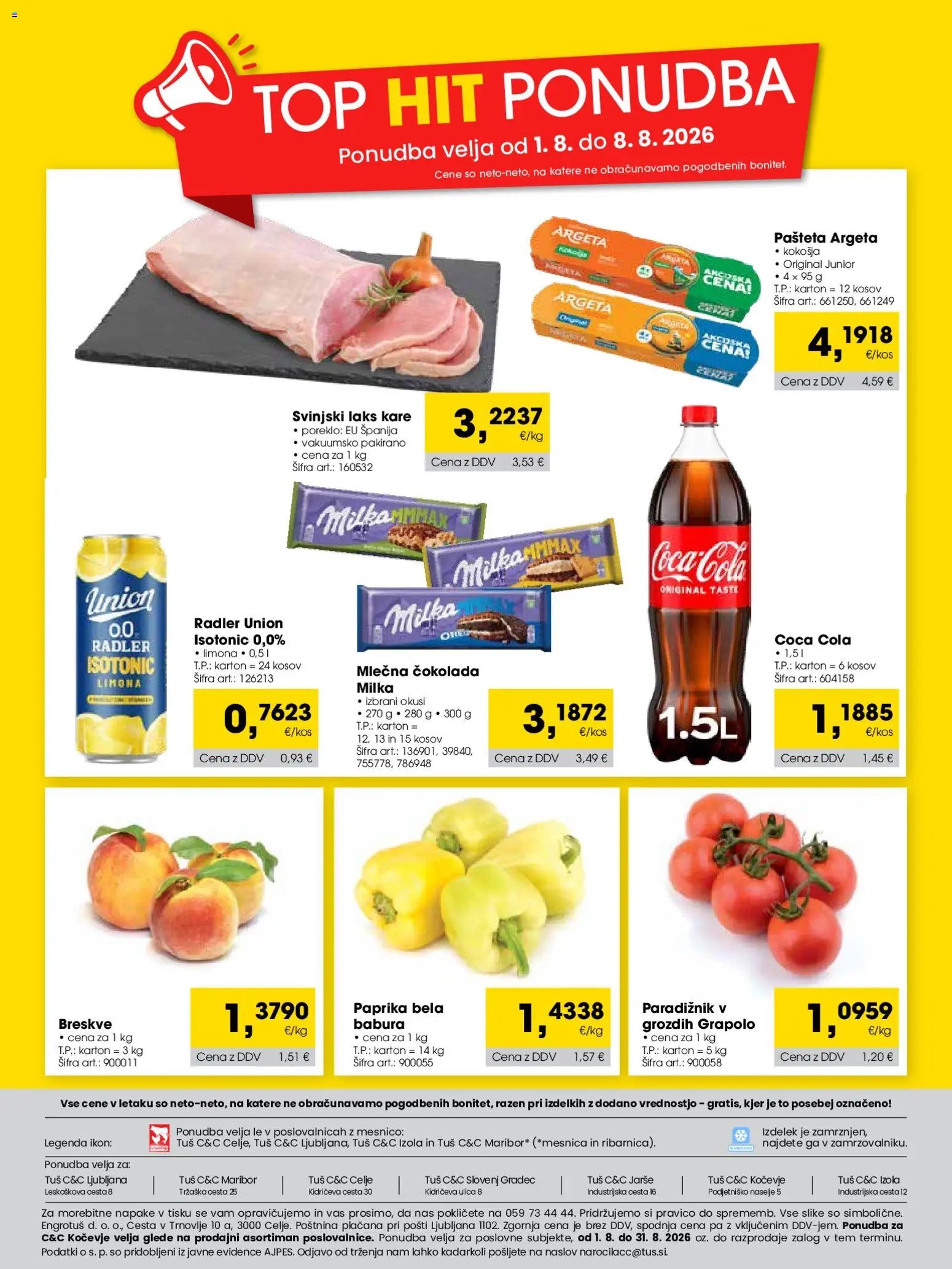 Tuš katalog cash&carry trgovec