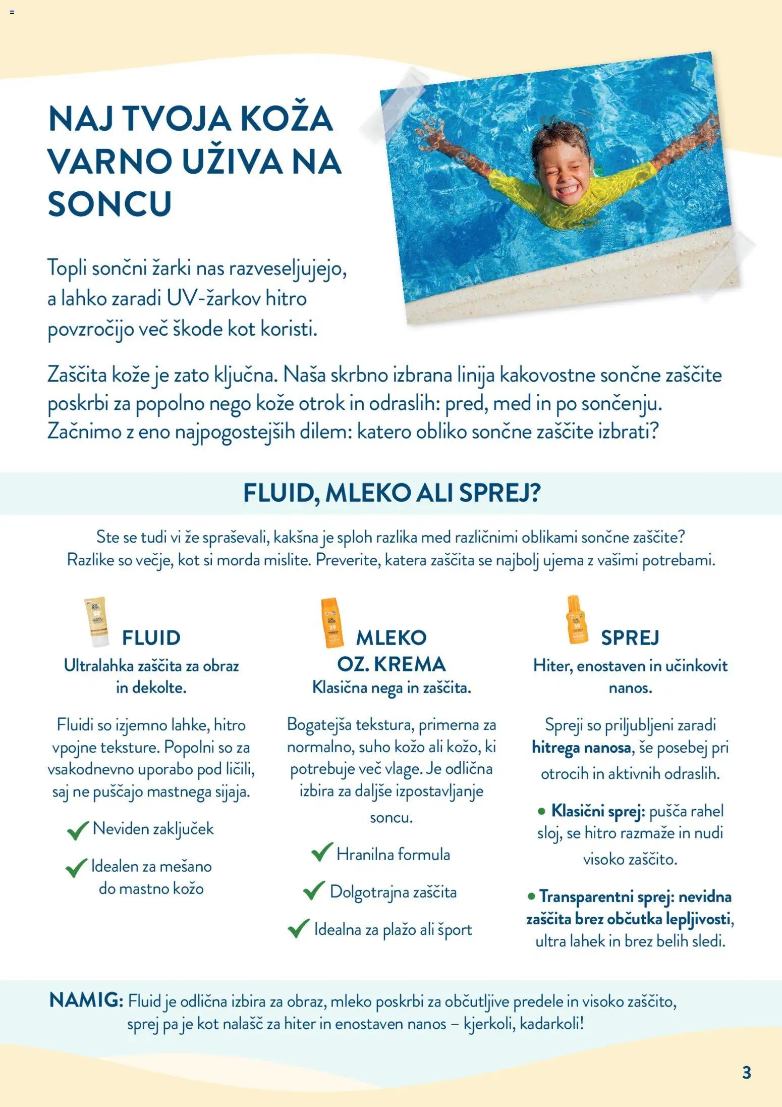 Spar katalog Zaščita kože pred soncem