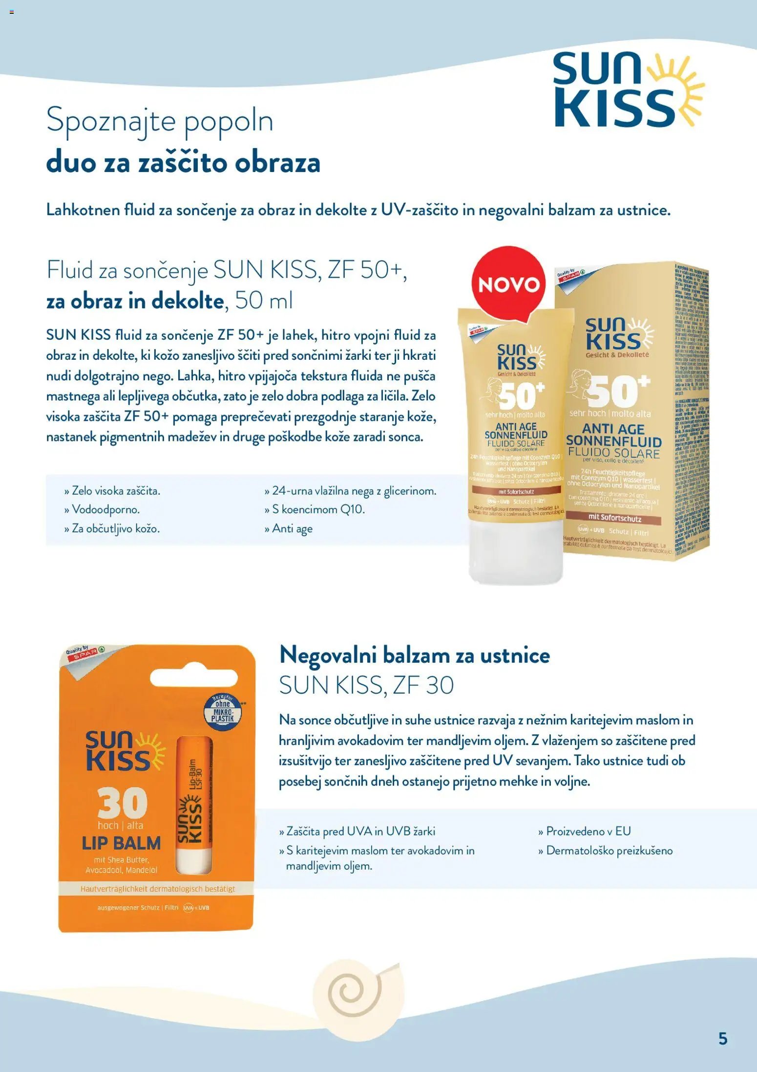 Spar katalog Zaščita kože pred soncem