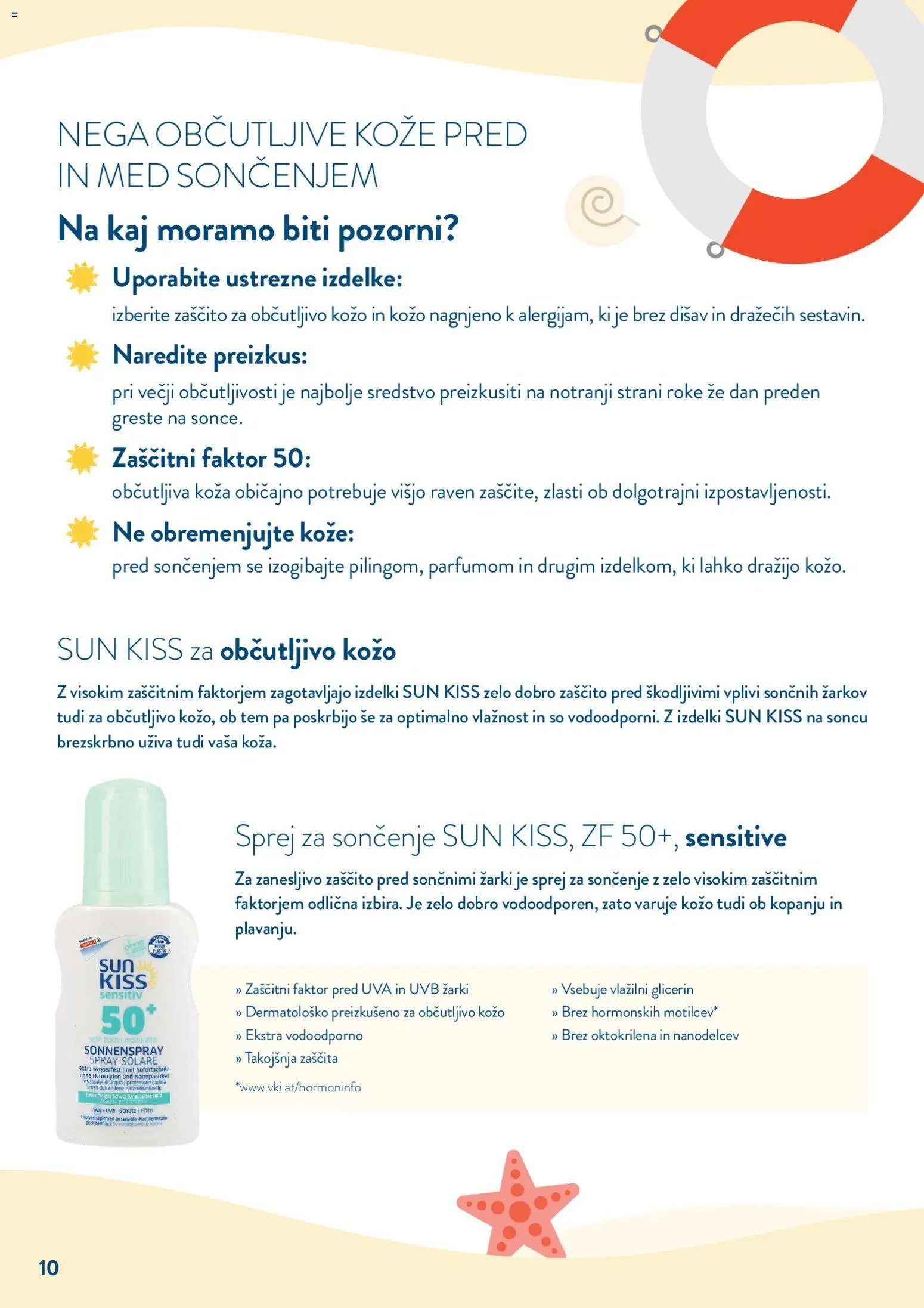 Spar katalog Zaščita kože pred soncem