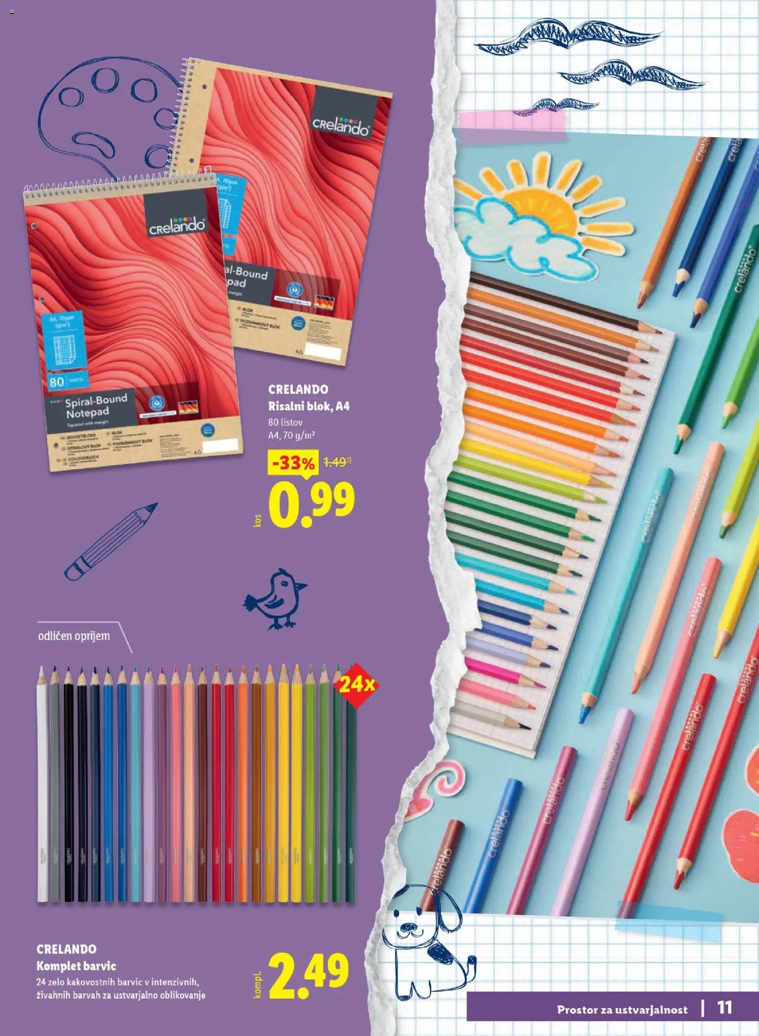 Lidl katalog šolske potrebščine