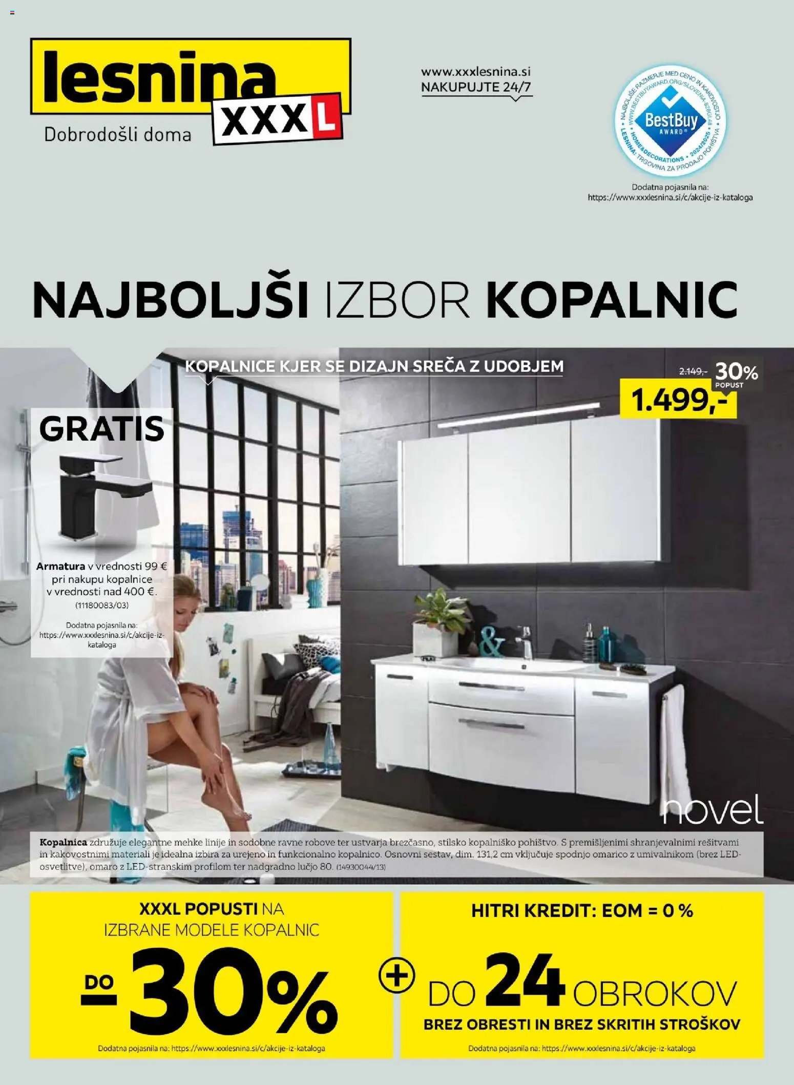 XXXL Lesnina katalog izbor kopalnic
