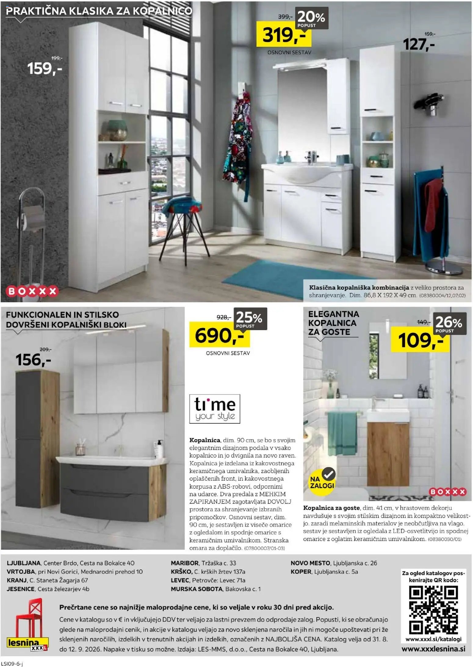 XXXL Lesnina katalog izbor kopalnic