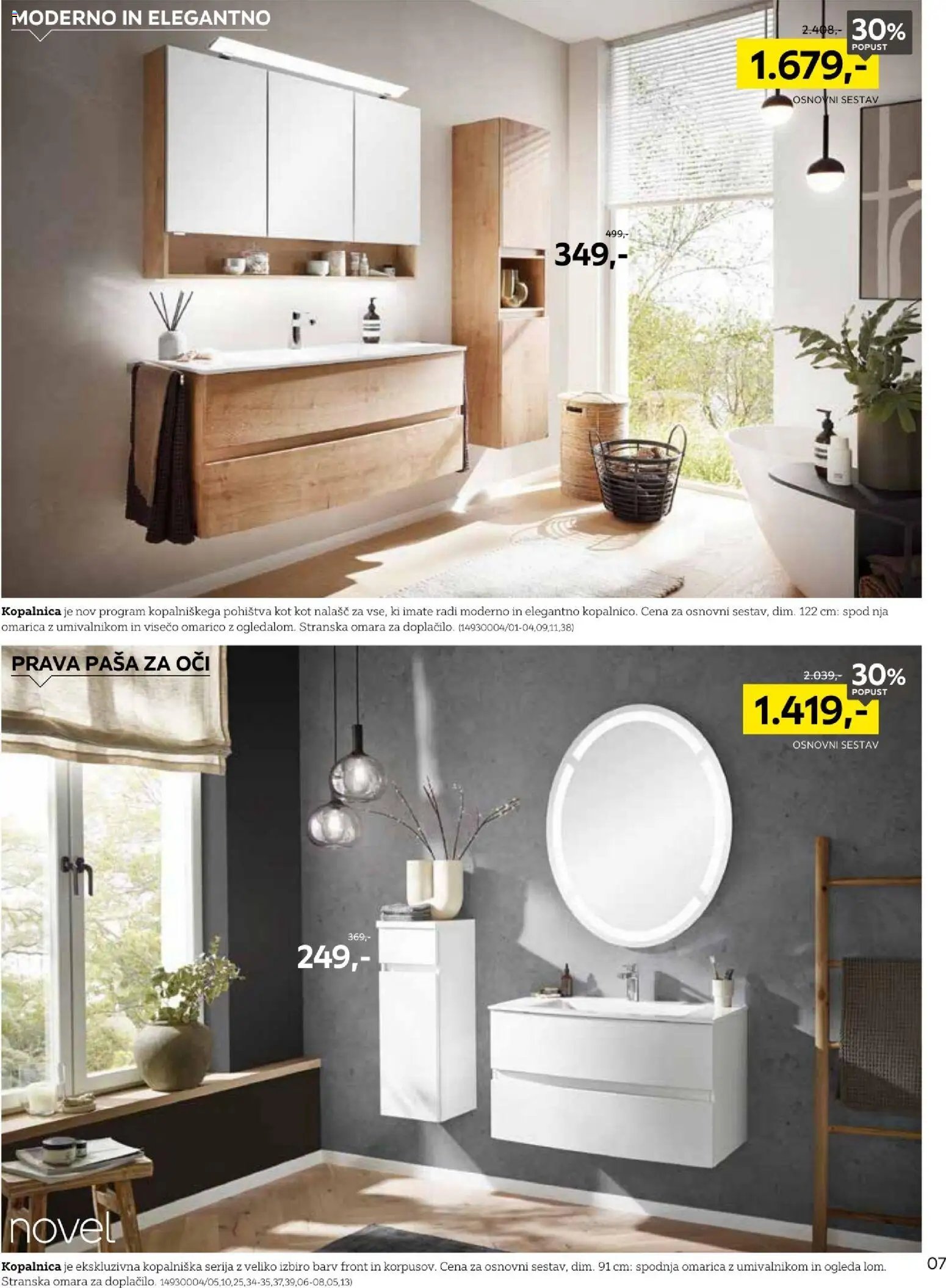 XXXL Lesnina katalog izbor kopalnic