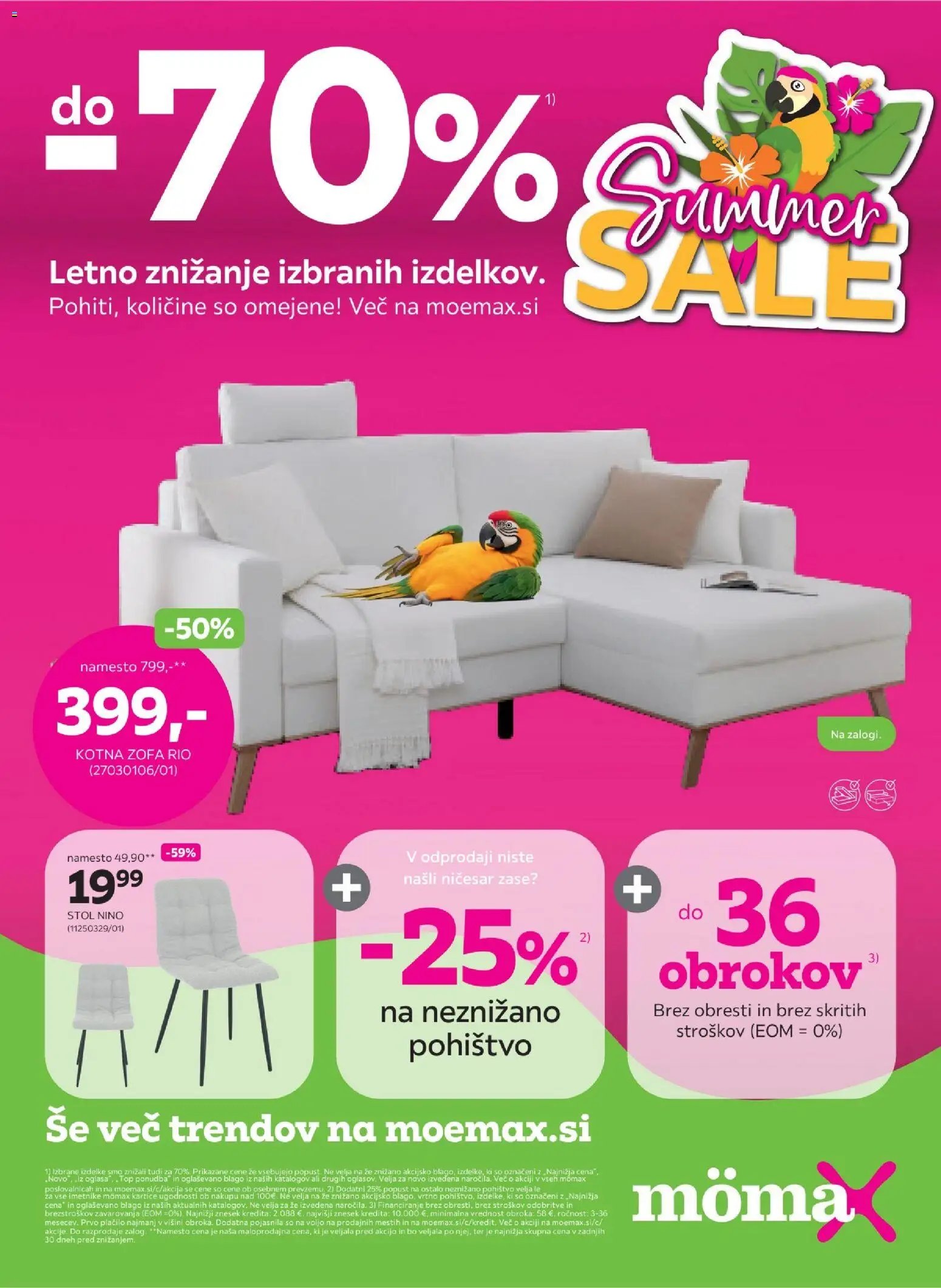 Mömax katalog poletno znižanje do -70%
