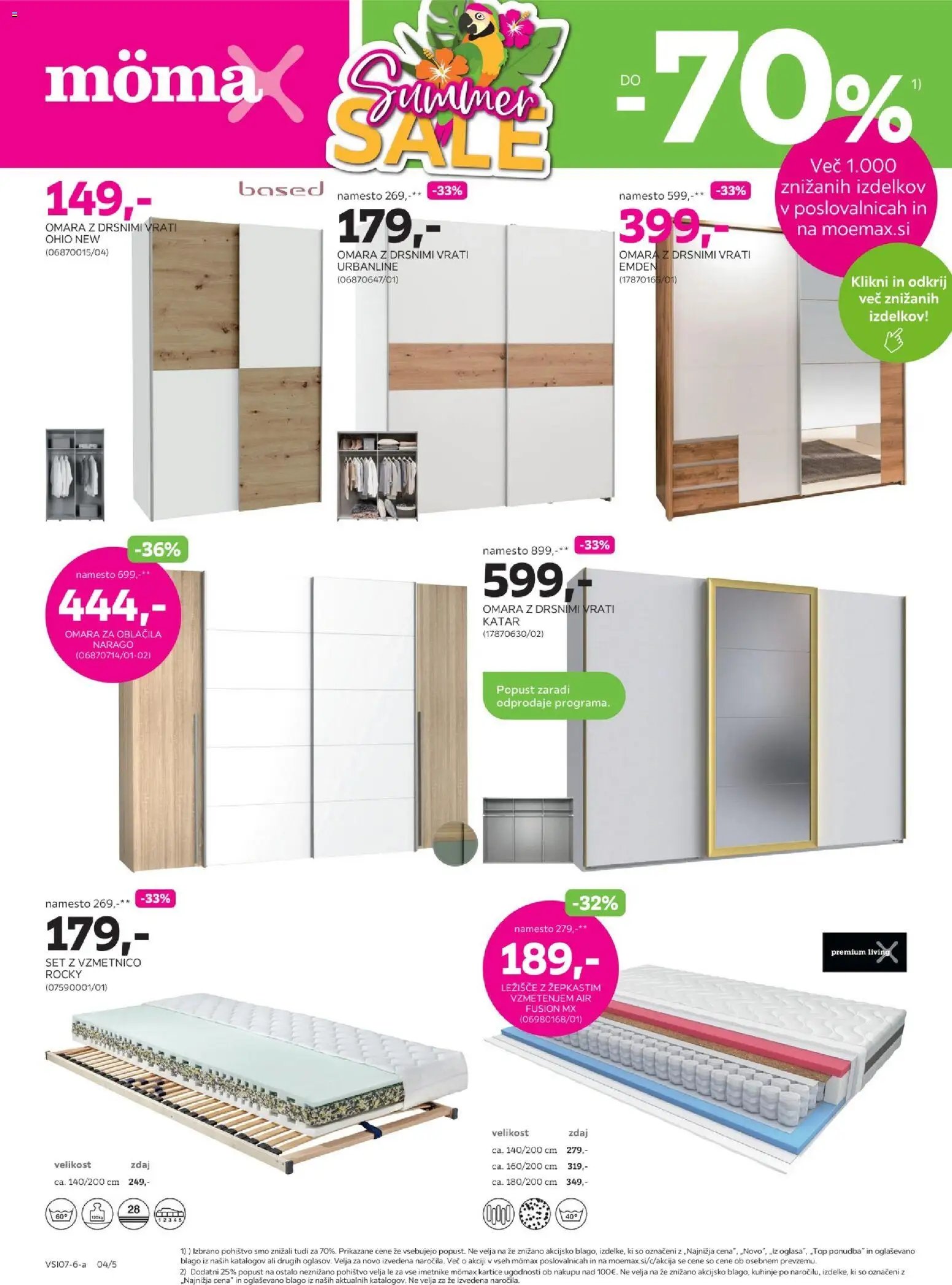 Mömax katalog poletno znižanje do -70%