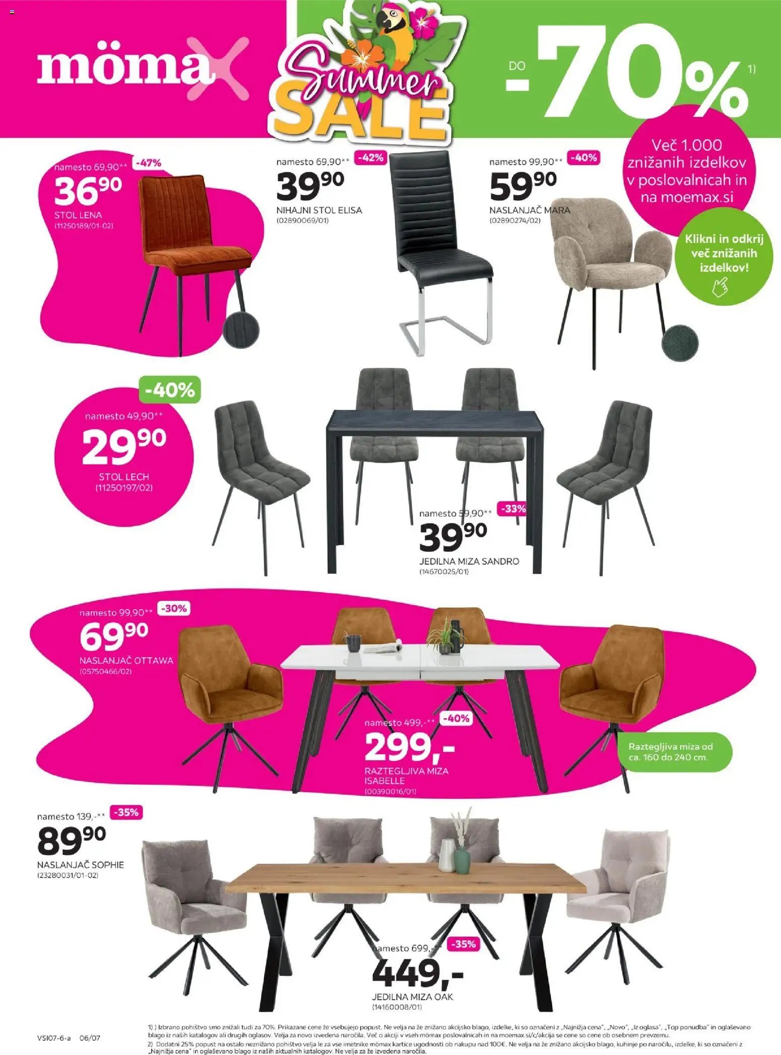 Mömax katalog poletno znižanje do -70%
